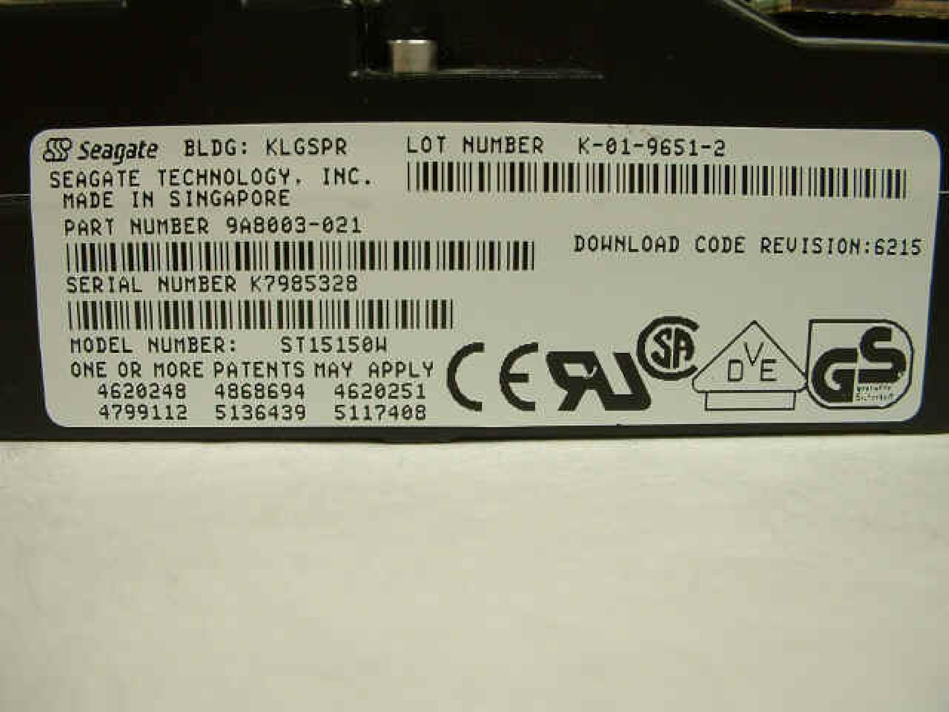 SEAGATE ST15150W 4.3GB WIDE SCSI BARRACUDA 4.2MB SCSI-2 FAST HARD DRIVE HOTSWAP TRAY HALF HEIGHT ZBR 1,7R 3.5 3.5INCH DOWNLOAD CODES 0014