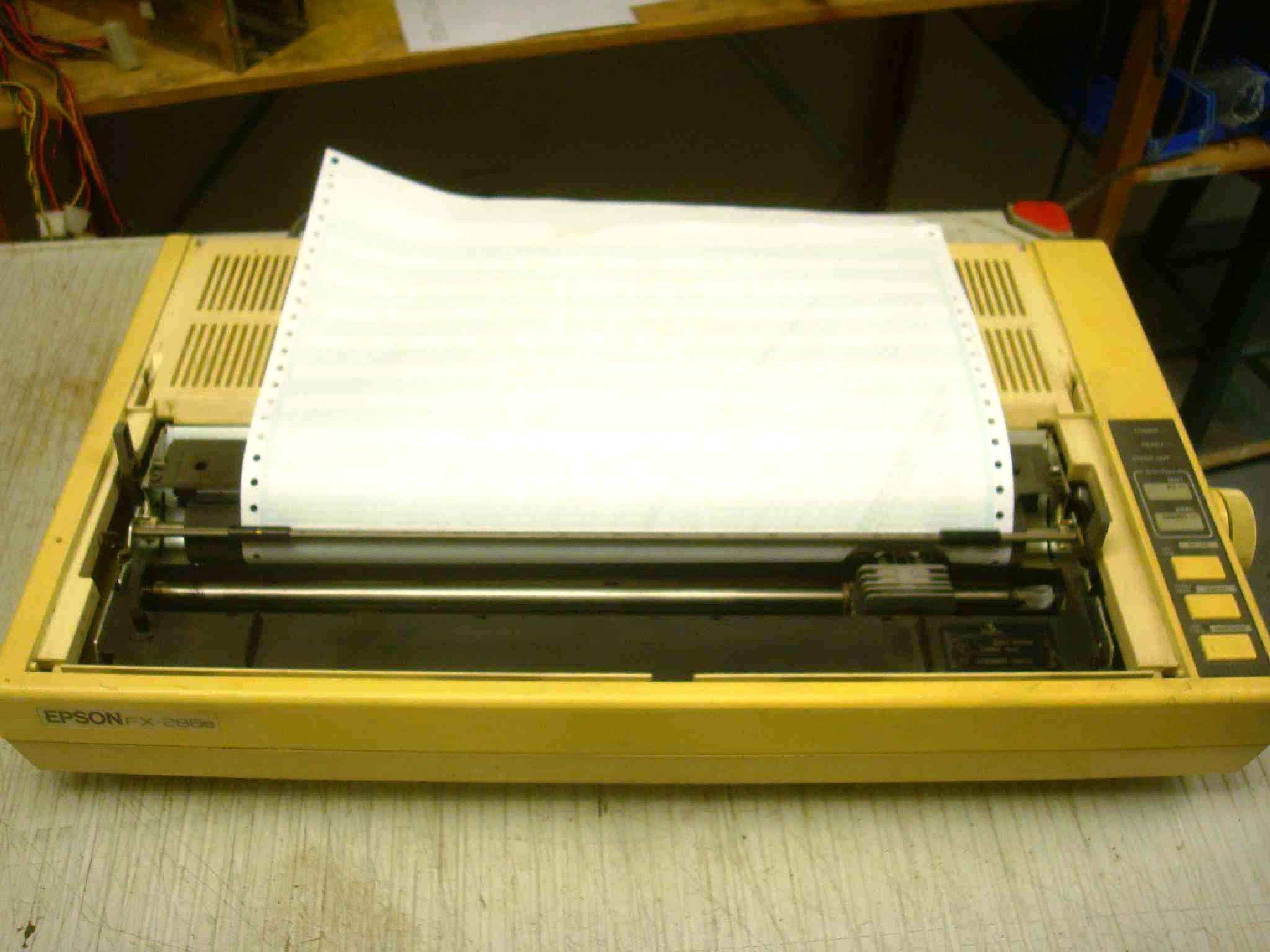 EPSON FX-286E WIDE CARRIAGE DOT MATRIX, NO TOP PLASTIC, GRADE B CONDITION