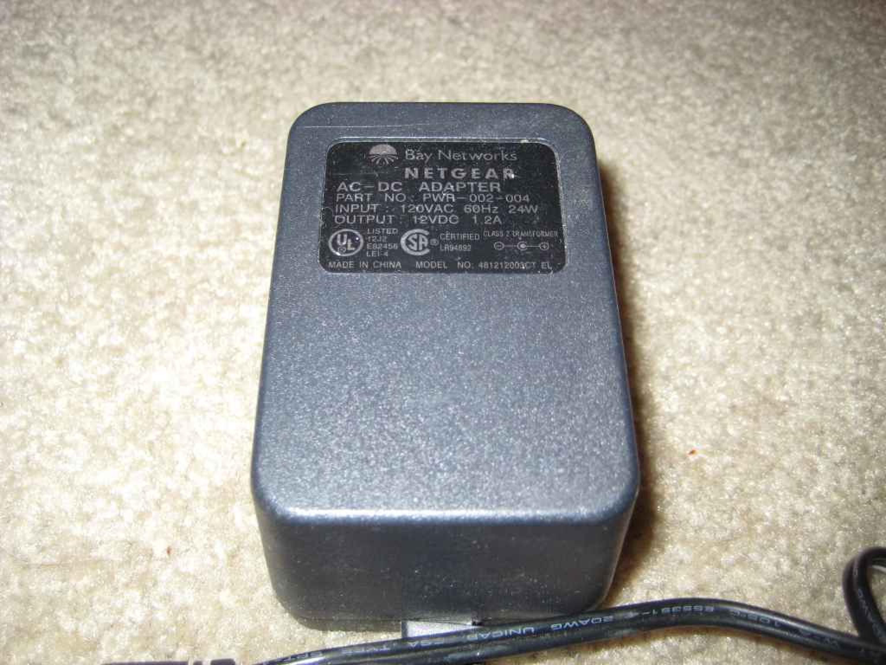 NETGEAR PWR-002-004 POWER SUPPLY 12V DC 1.2AMP