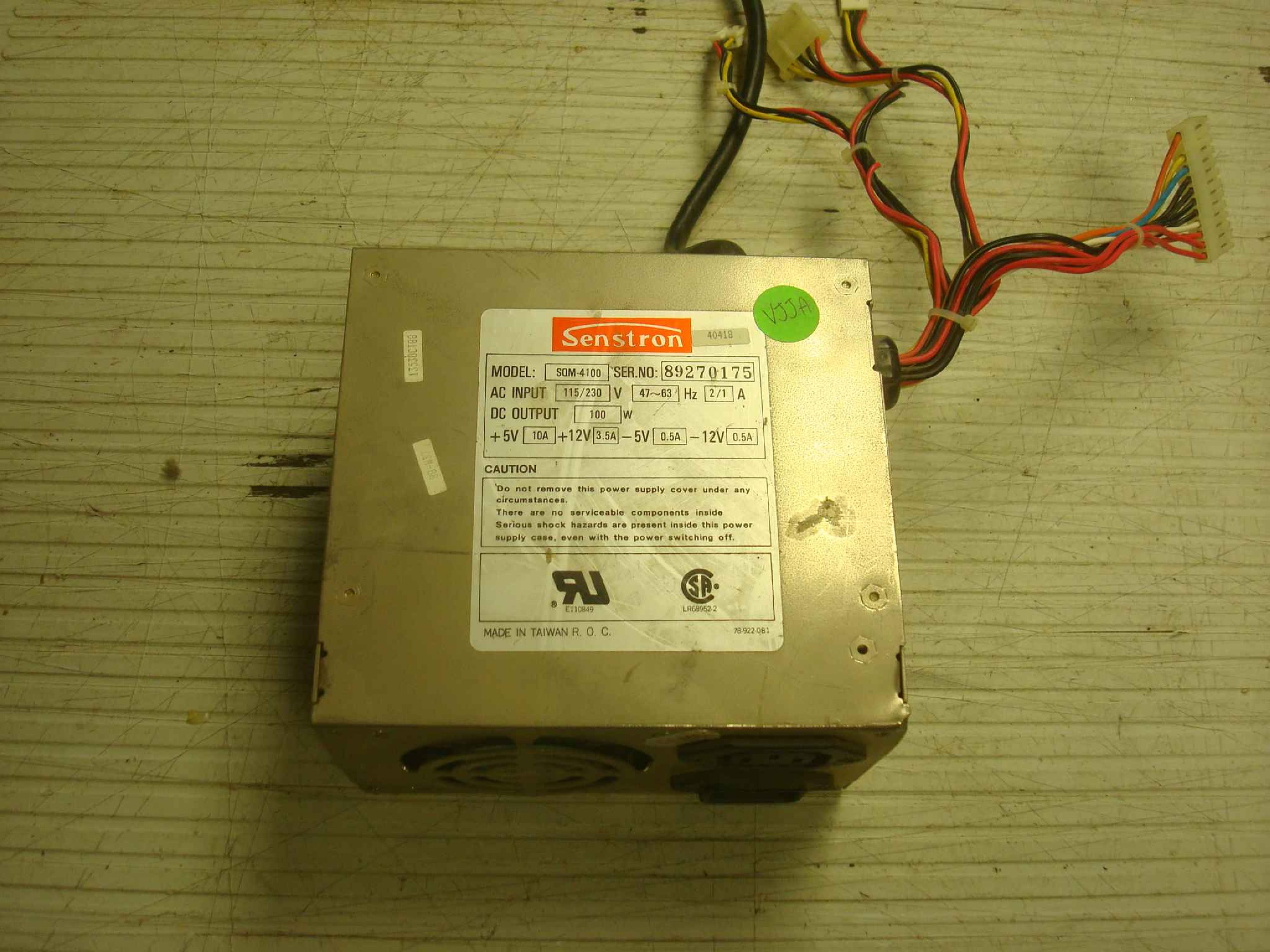 SENSTRON SQM-4100 POWER SUPPLY