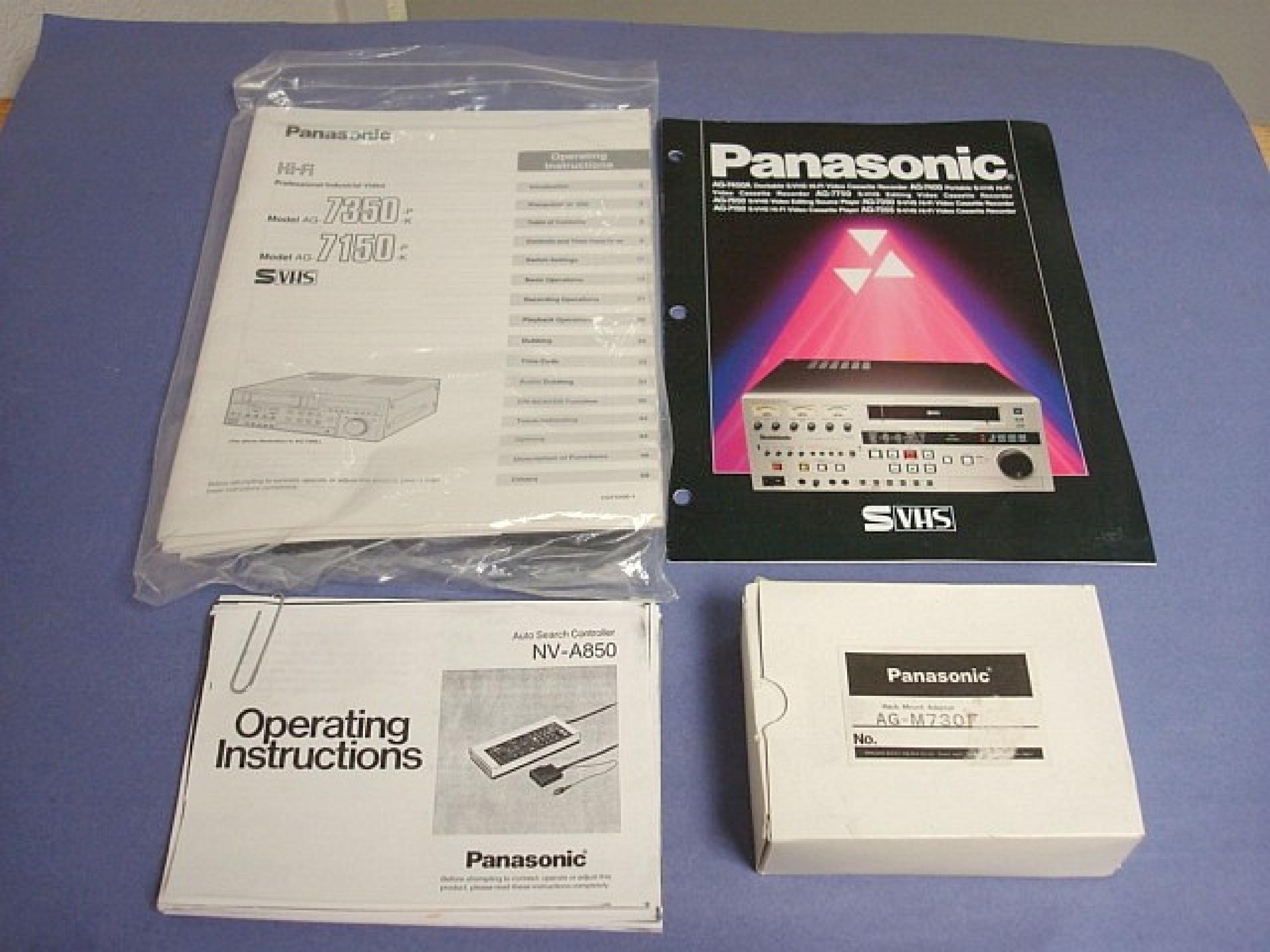 PANASONIC AG-7350-P SVHS PROFESSIONAL VCR EDITING DECK  WITH BOX & REMOTE