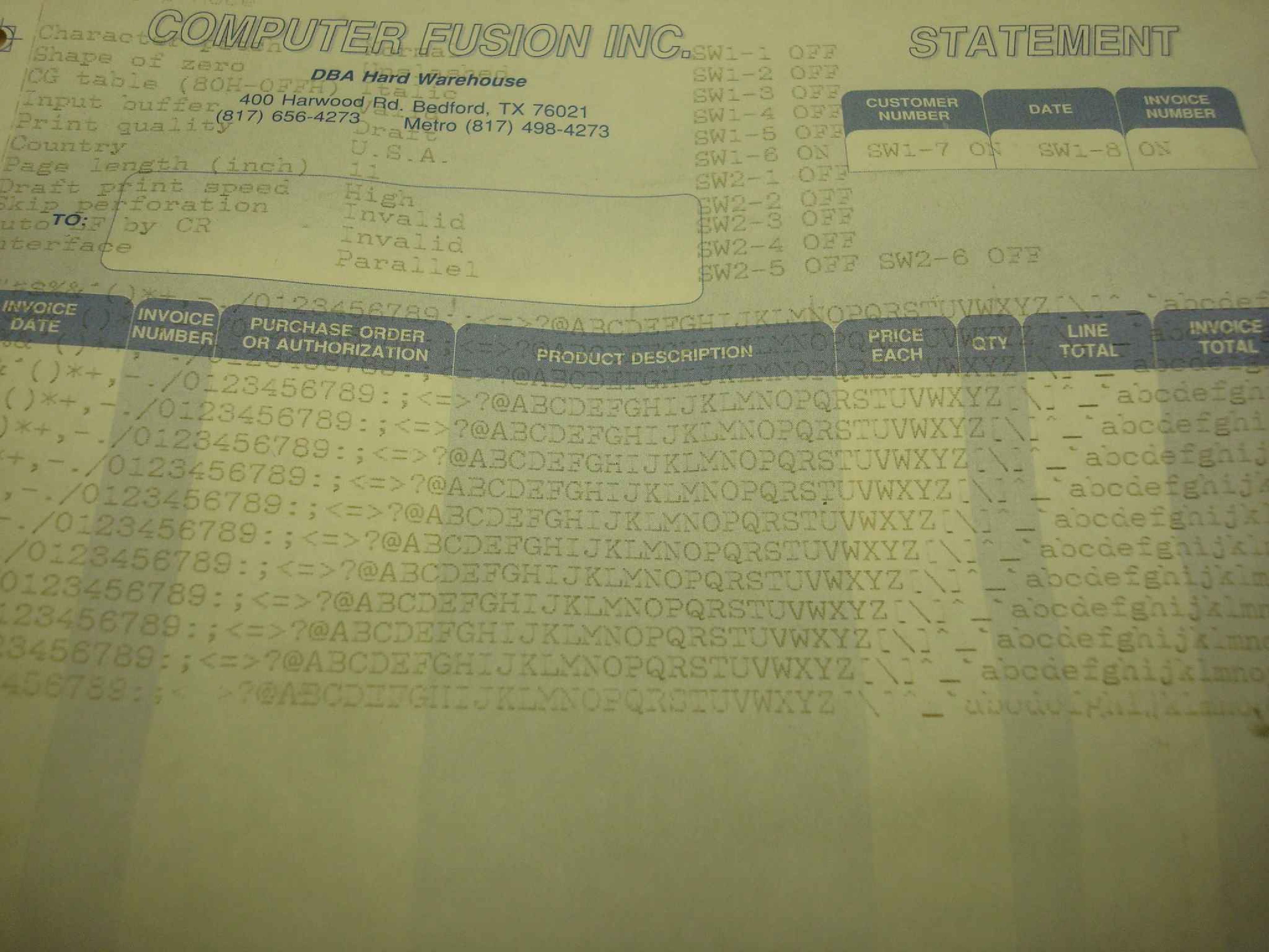 EPSON DFX5000 DOT MATRIX PRINTER