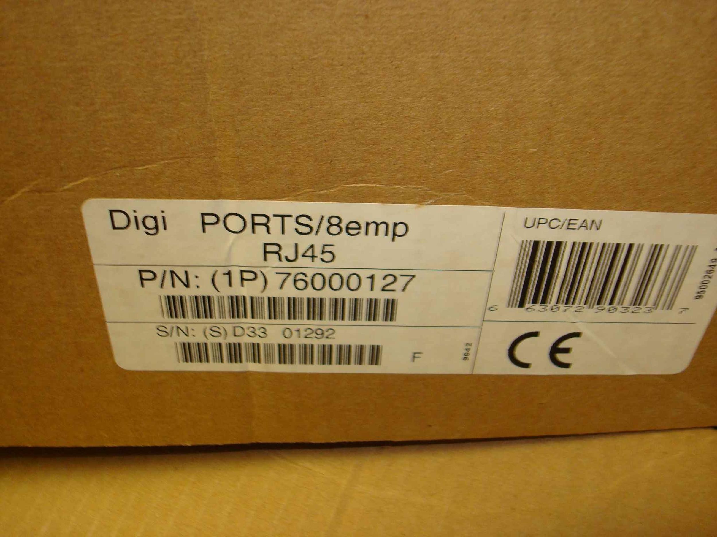 DIGI INTERNATIONAL 70000815 EISA/8EM 8EMP SYSTEM RJ45 32BIT W/RISC20RJ45 PAR OPEN BOX