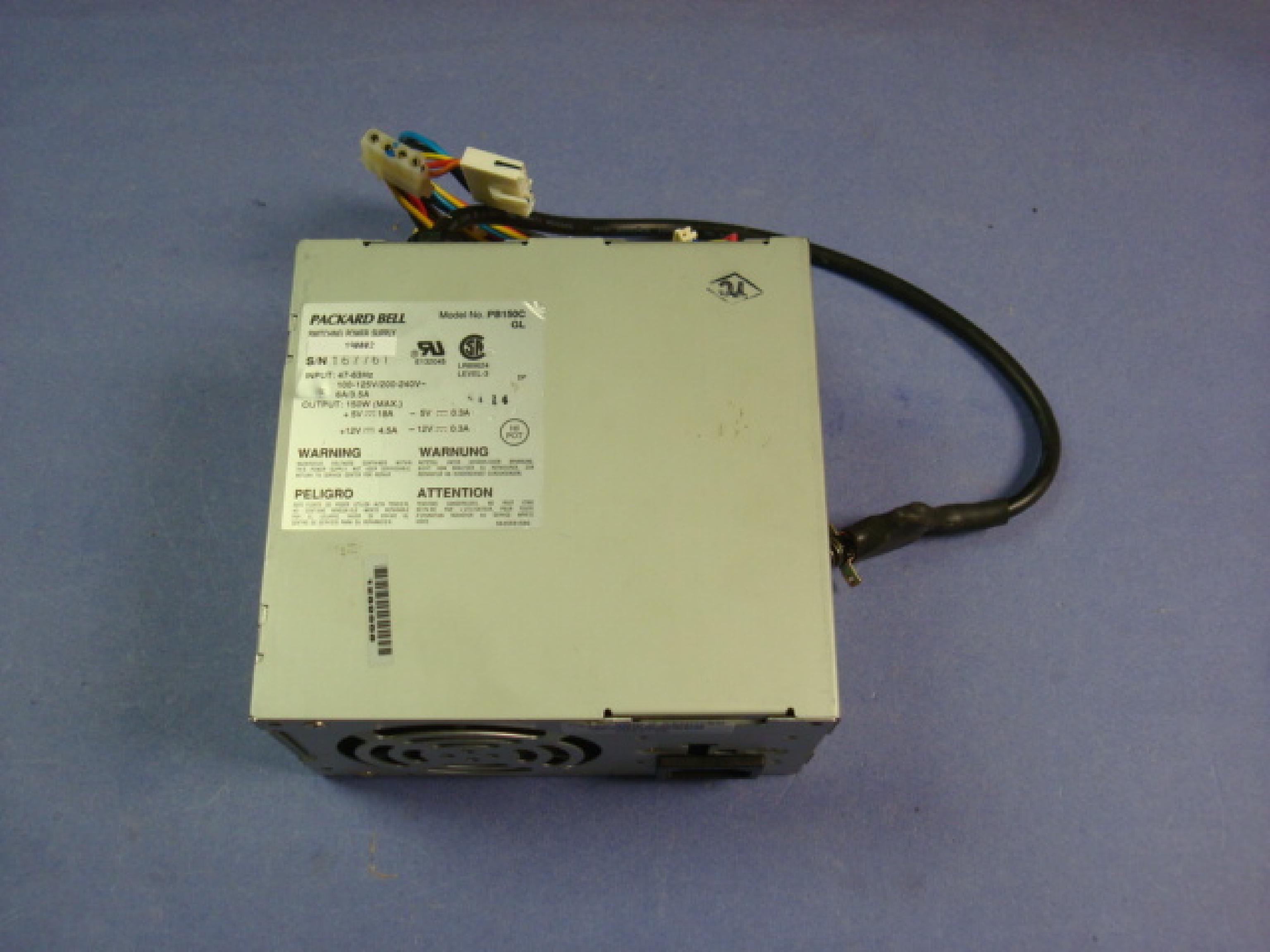 PACKARD BELL PB150CGL 150 WATT AT STYLE POWER SUPPLY EXTERNAL PLUNGER SWITCH