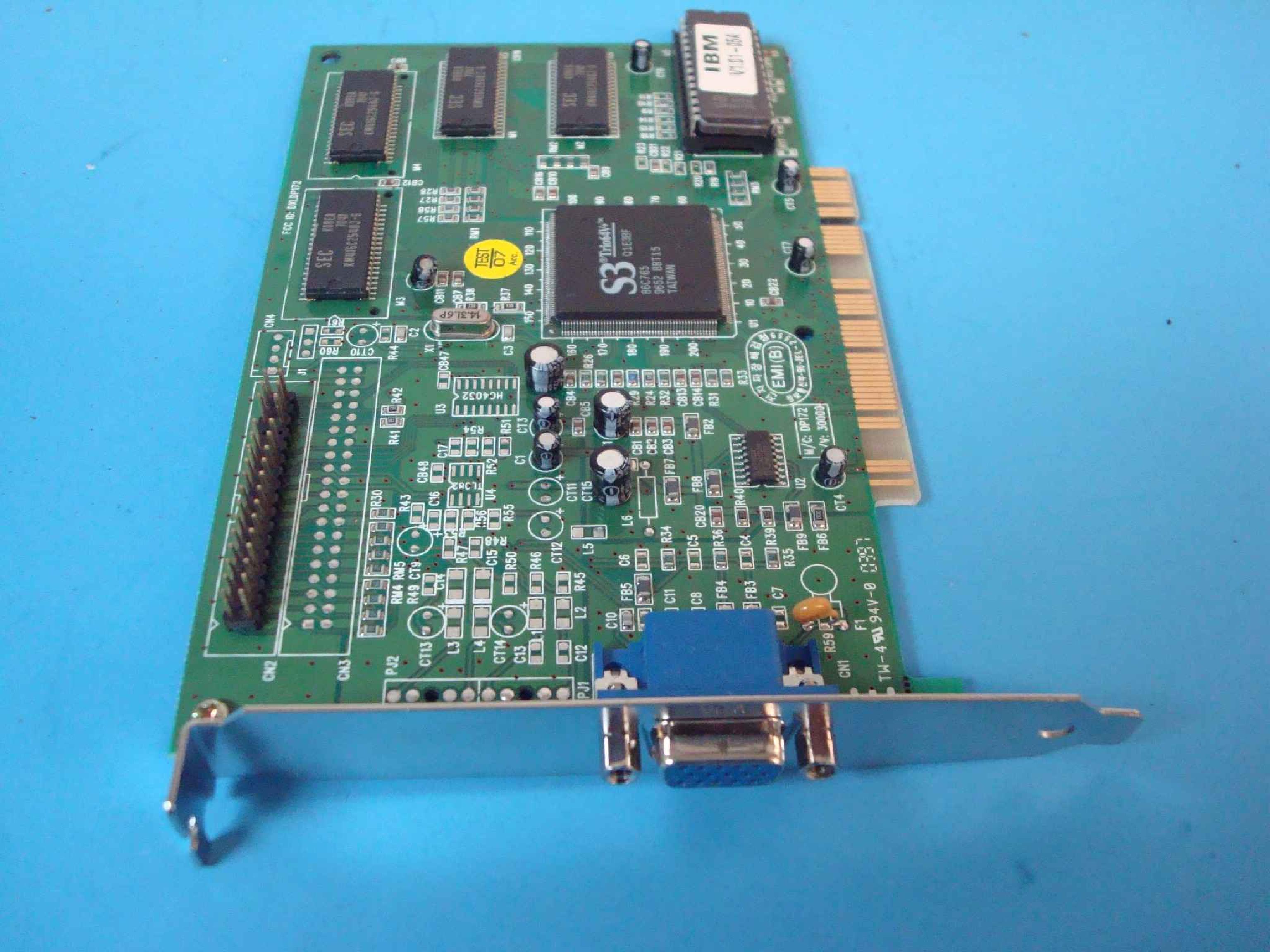 IBM J11UG 2MB S3 TRIO64V+ PCI VGA VIDEO CARD P1B3BF 86C765