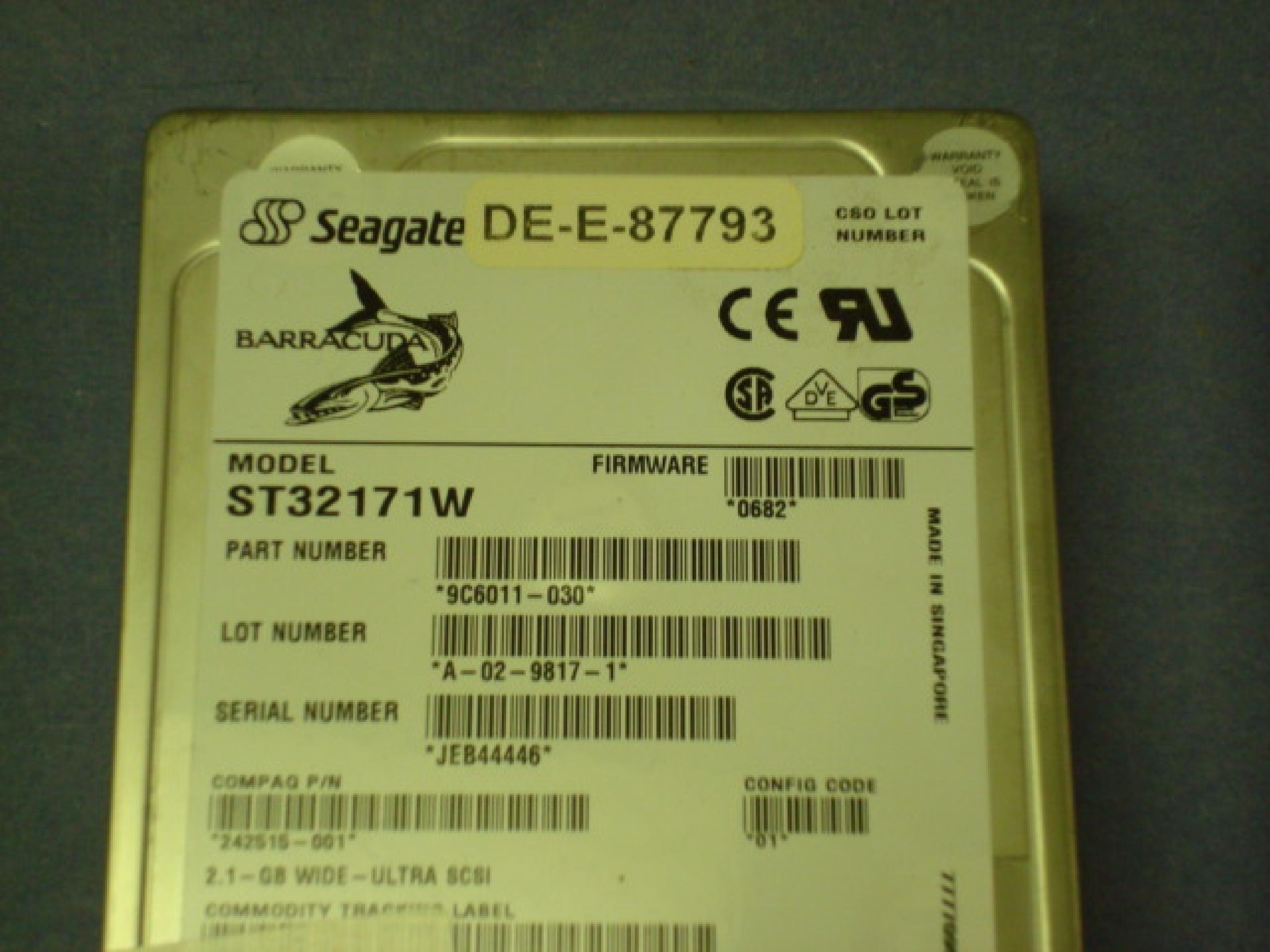 DELL 87793 2.1GB BARRACUDA SCSI ULTRA WIDE