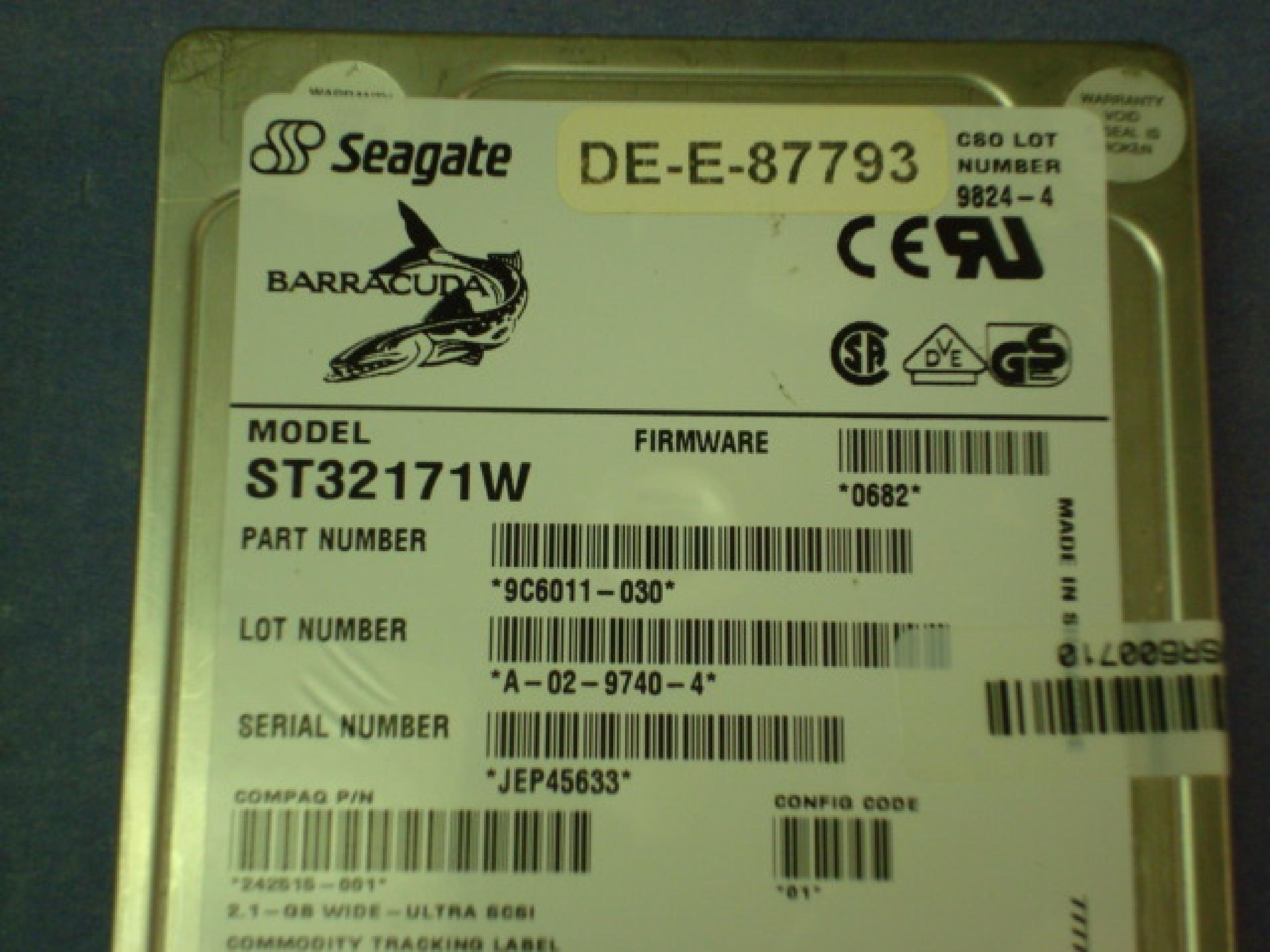 DELL 87793 2.1GB BARRACUDA SCSI ULTRA WIDE