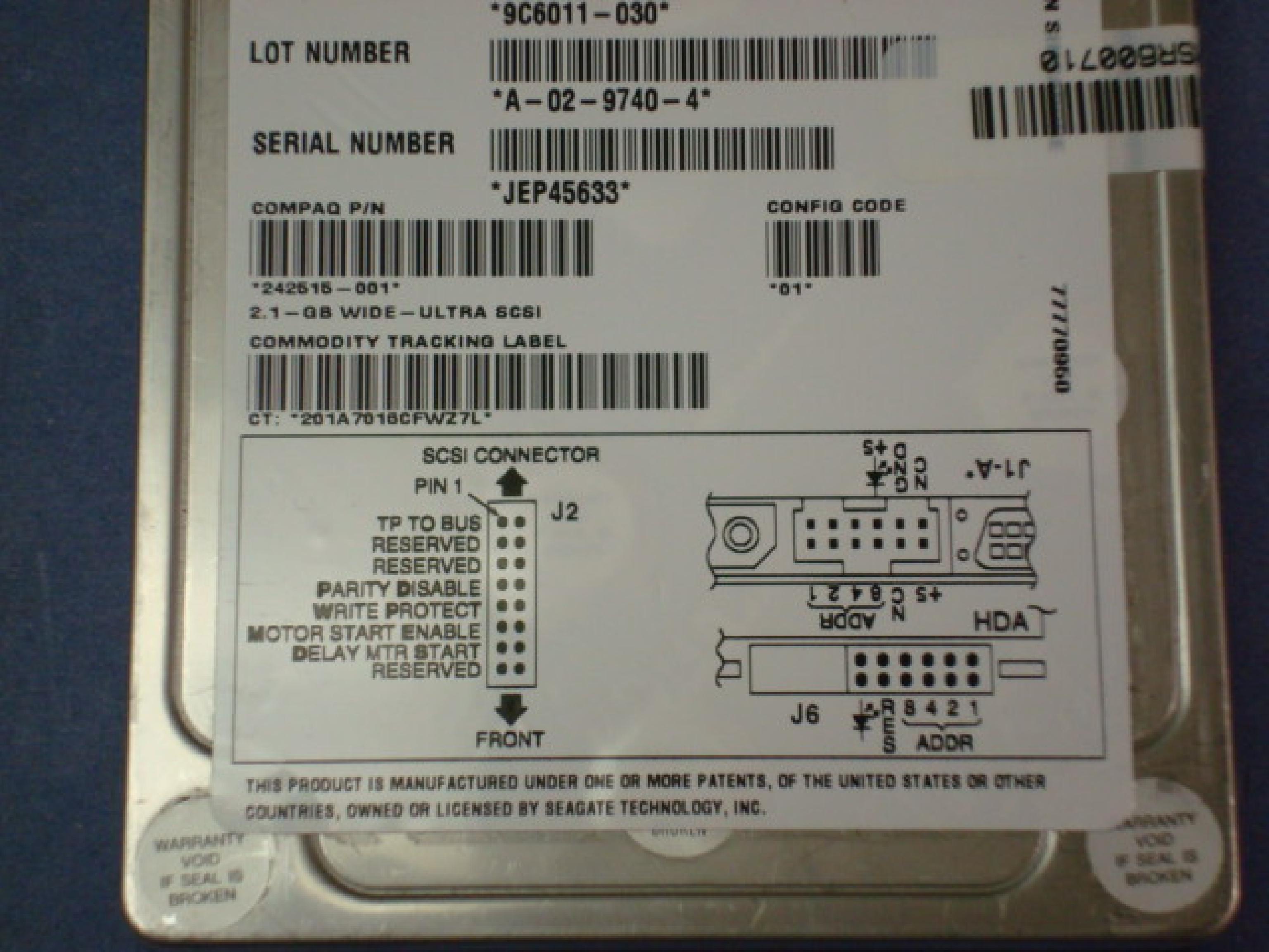 DELL 87793 2.1GB BARRACUDA SCSI ULTRA WIDE