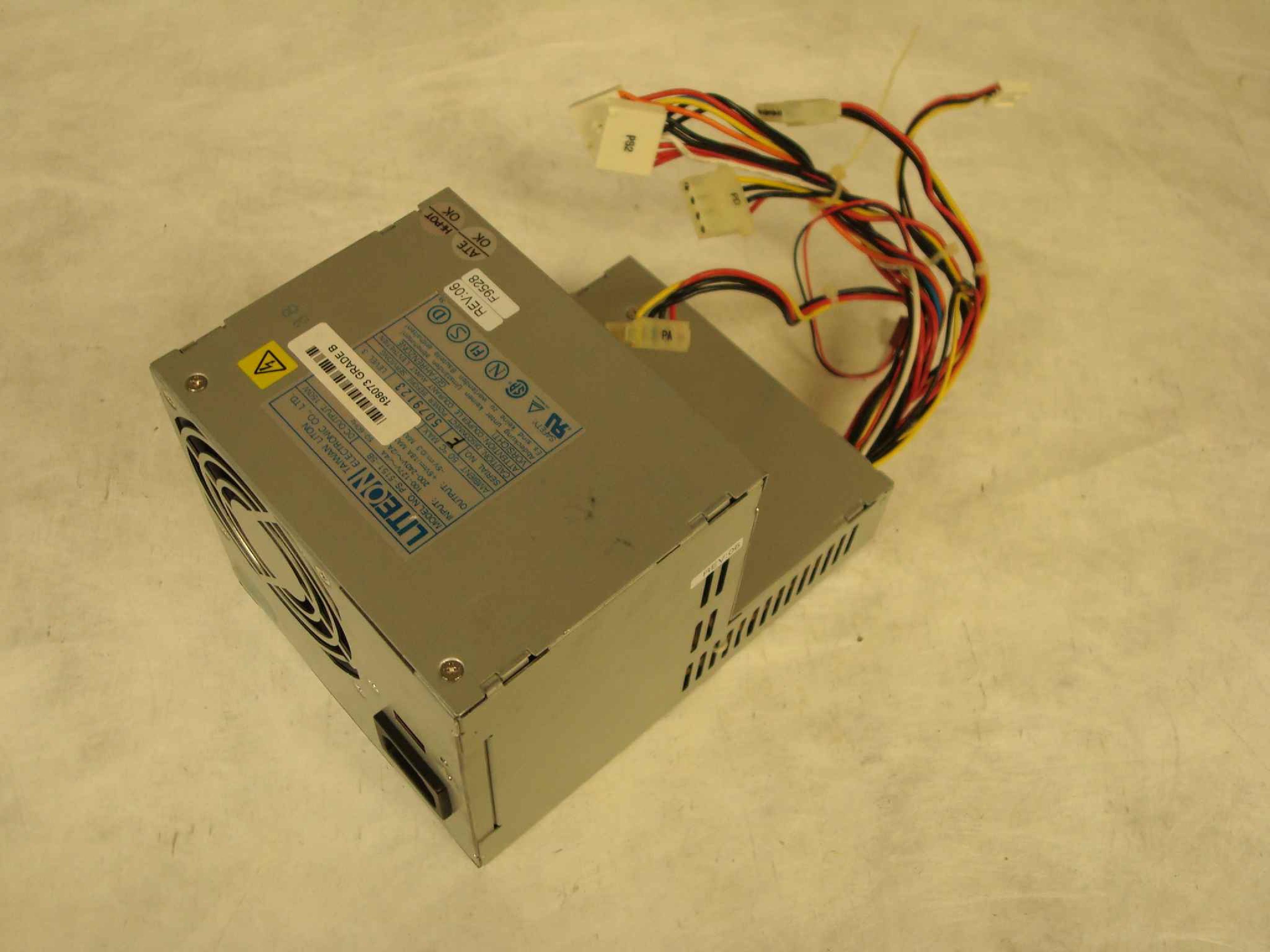 LITEON PS-5151-5B 150 WATT AT POWER SUPPLY PLUNGER TYPE SWITCH INSIDE POWER SUPPLY L SHAPED