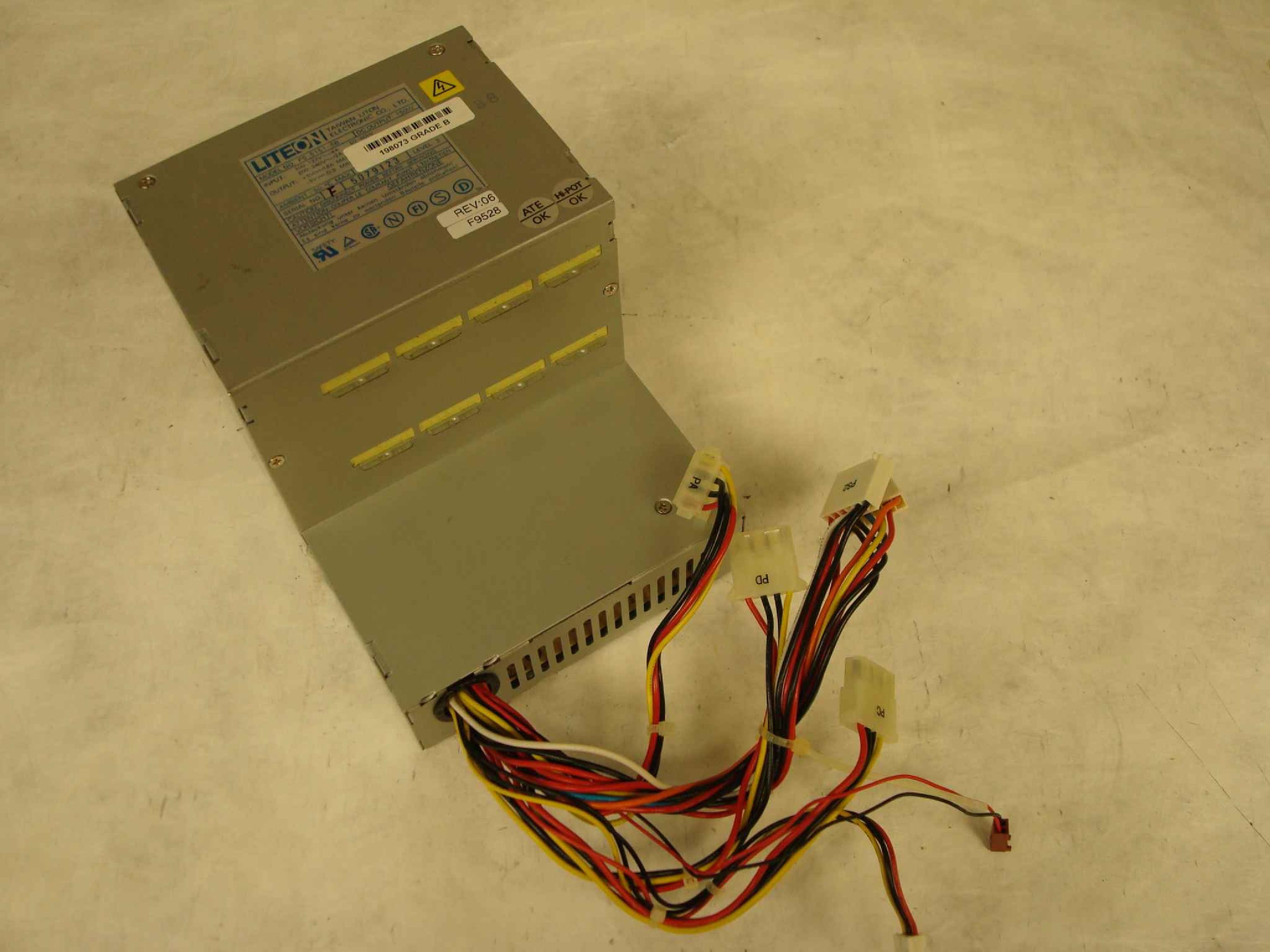 LITEON PS-5151-5B 150 WATT AT POWER SUPPLY PLUNGER TYPE SWITCH INSIDE POWER SUPPLY L SHAPED