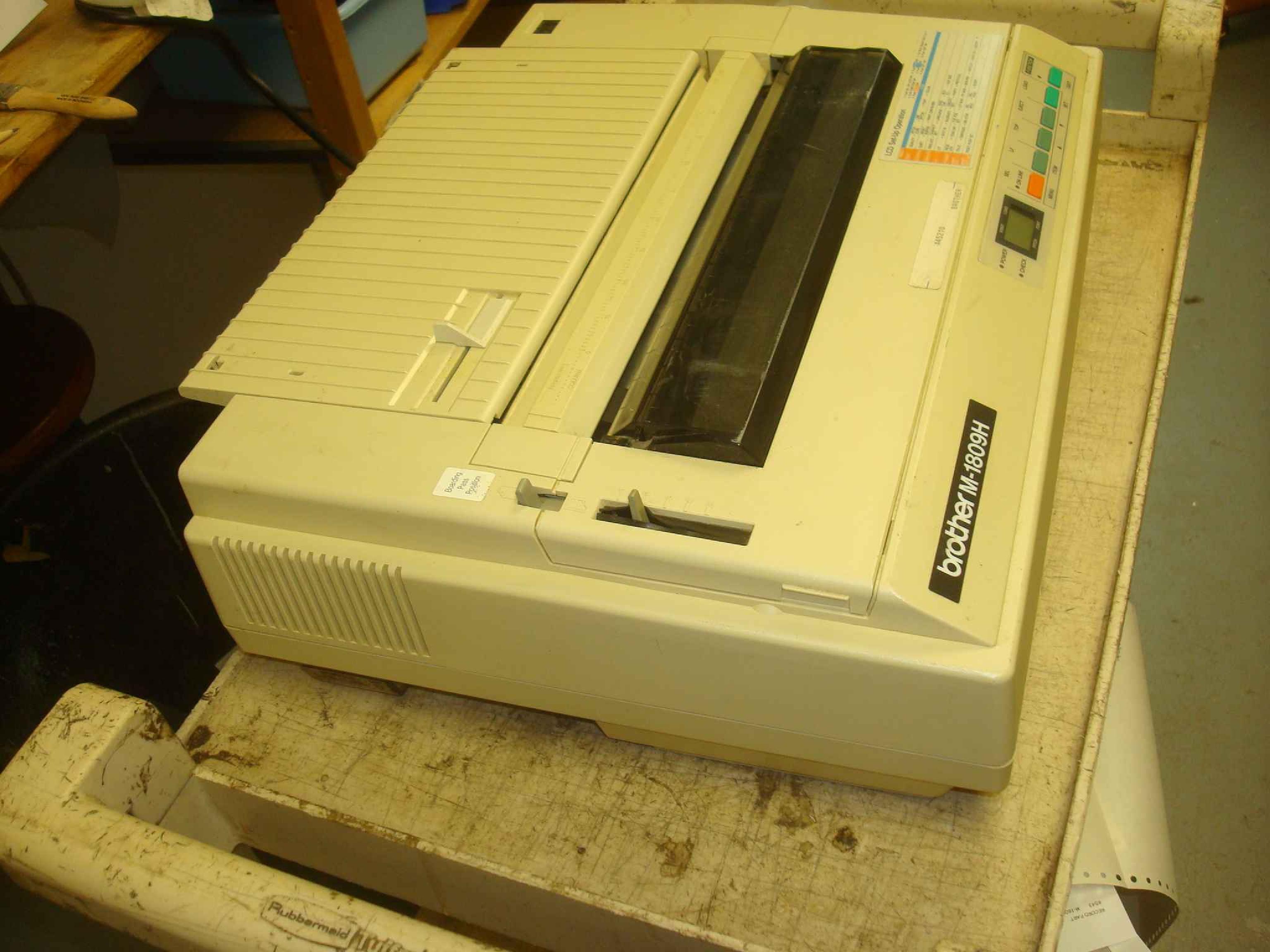 BROTHER M-1809H DOT MATRIX PRINTER, MISSING SOME PLASTICS