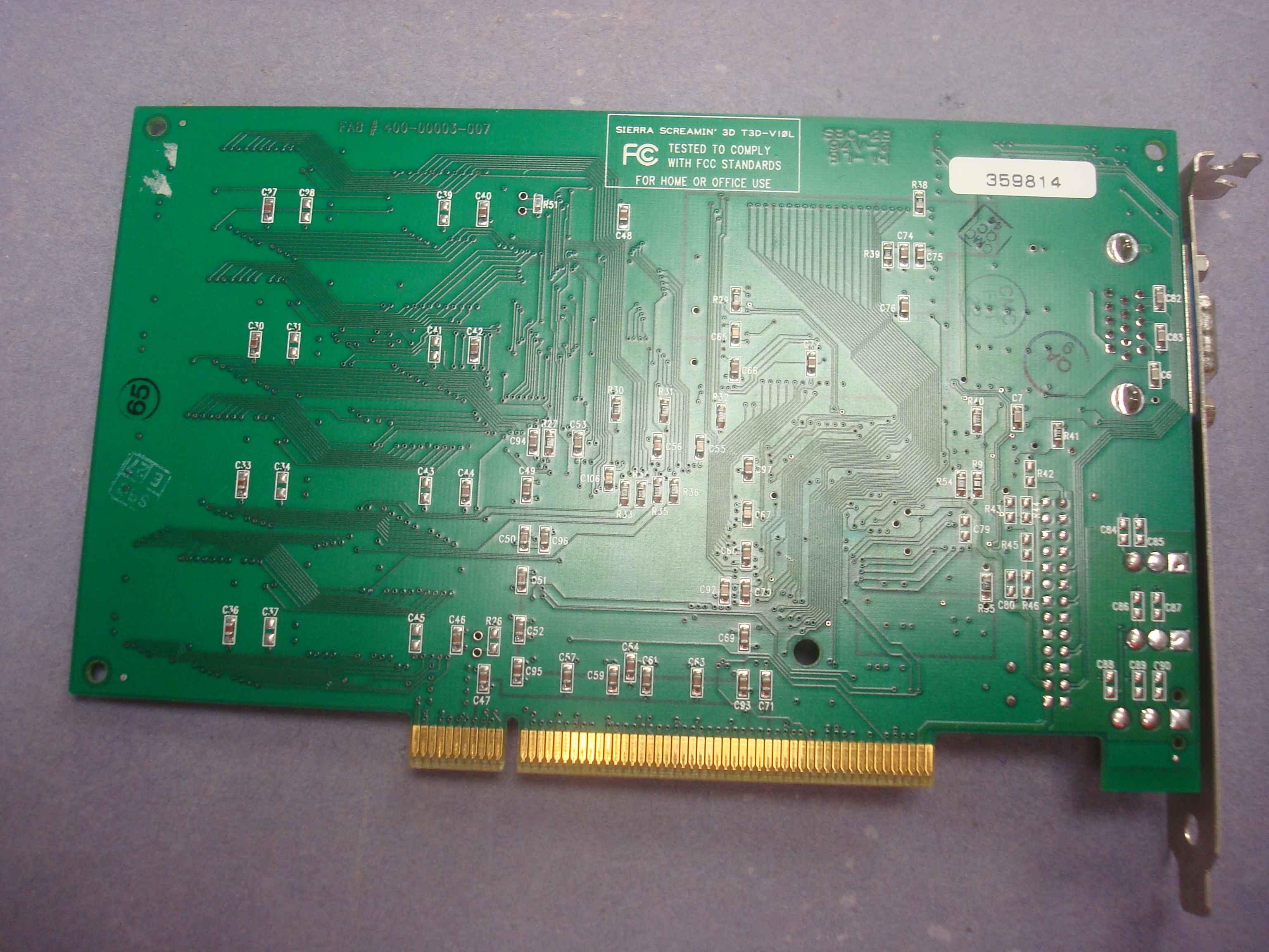 SIERRA / CANOPUS 300-00003-001A0 SCREAMIN'3D PCI VIDEO CARD