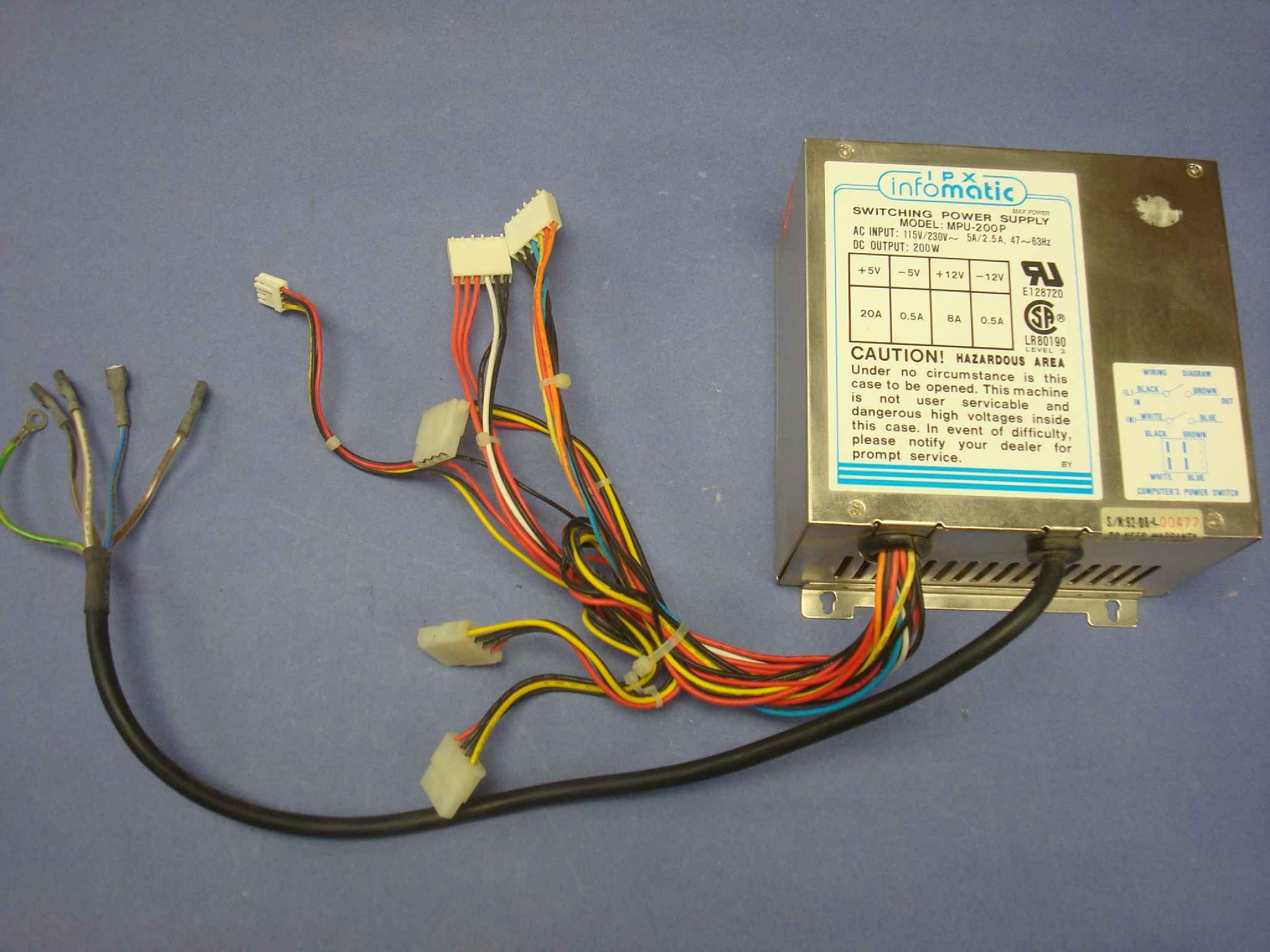 MAX POWER MPU-200P 200 WATT AT STYLE POWER SUPPLY