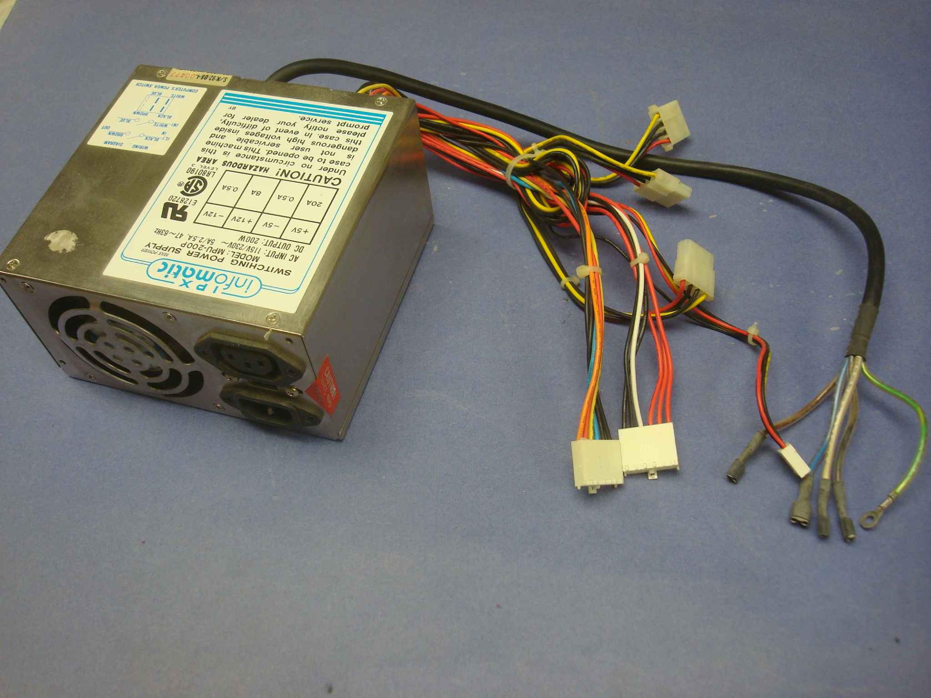 MAX POWER MPU-200P 200 WATT AT STYLE POWER SUPPLY