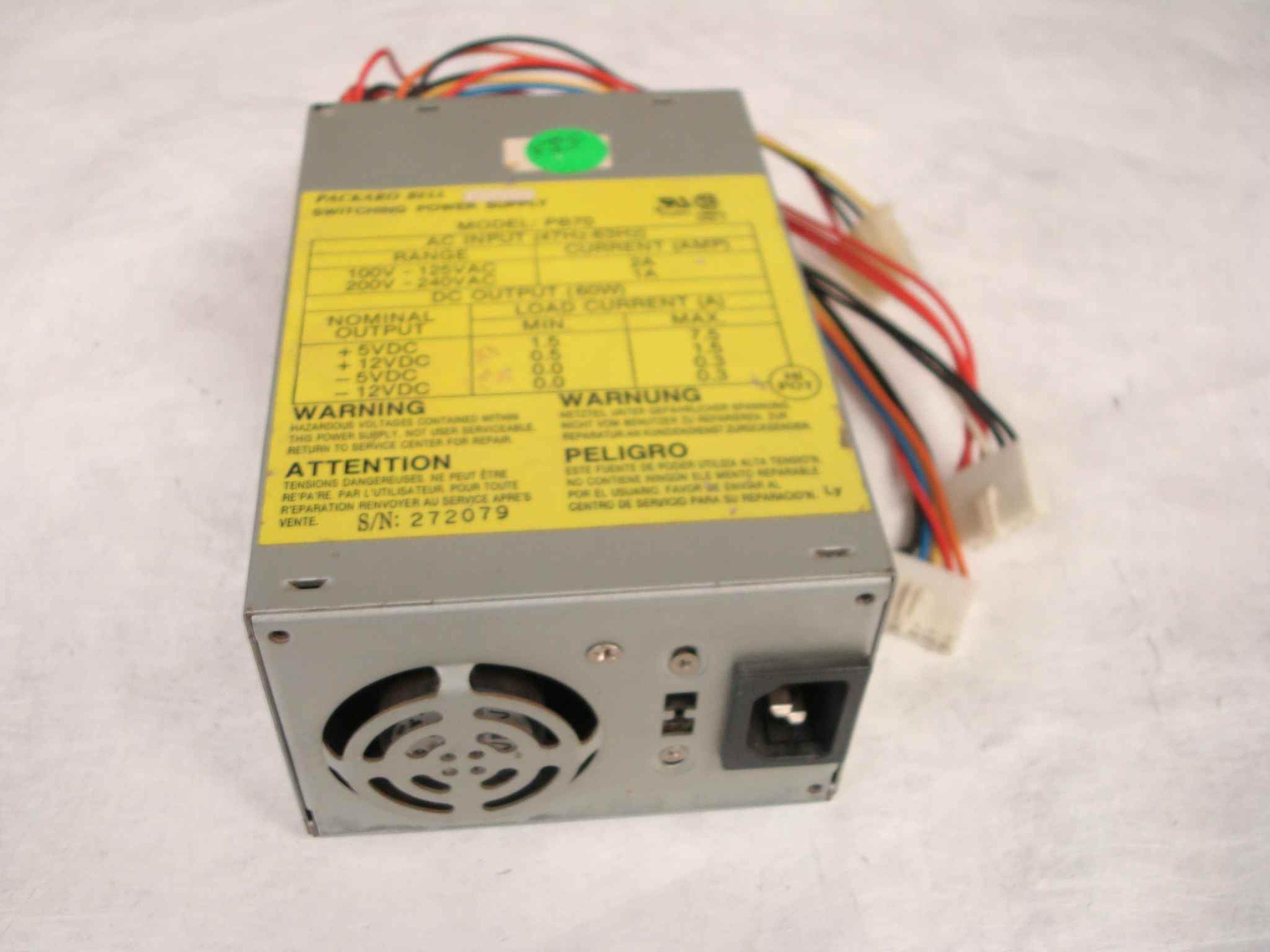 PACKARD BELL TL204 AT POWER SUPPLY