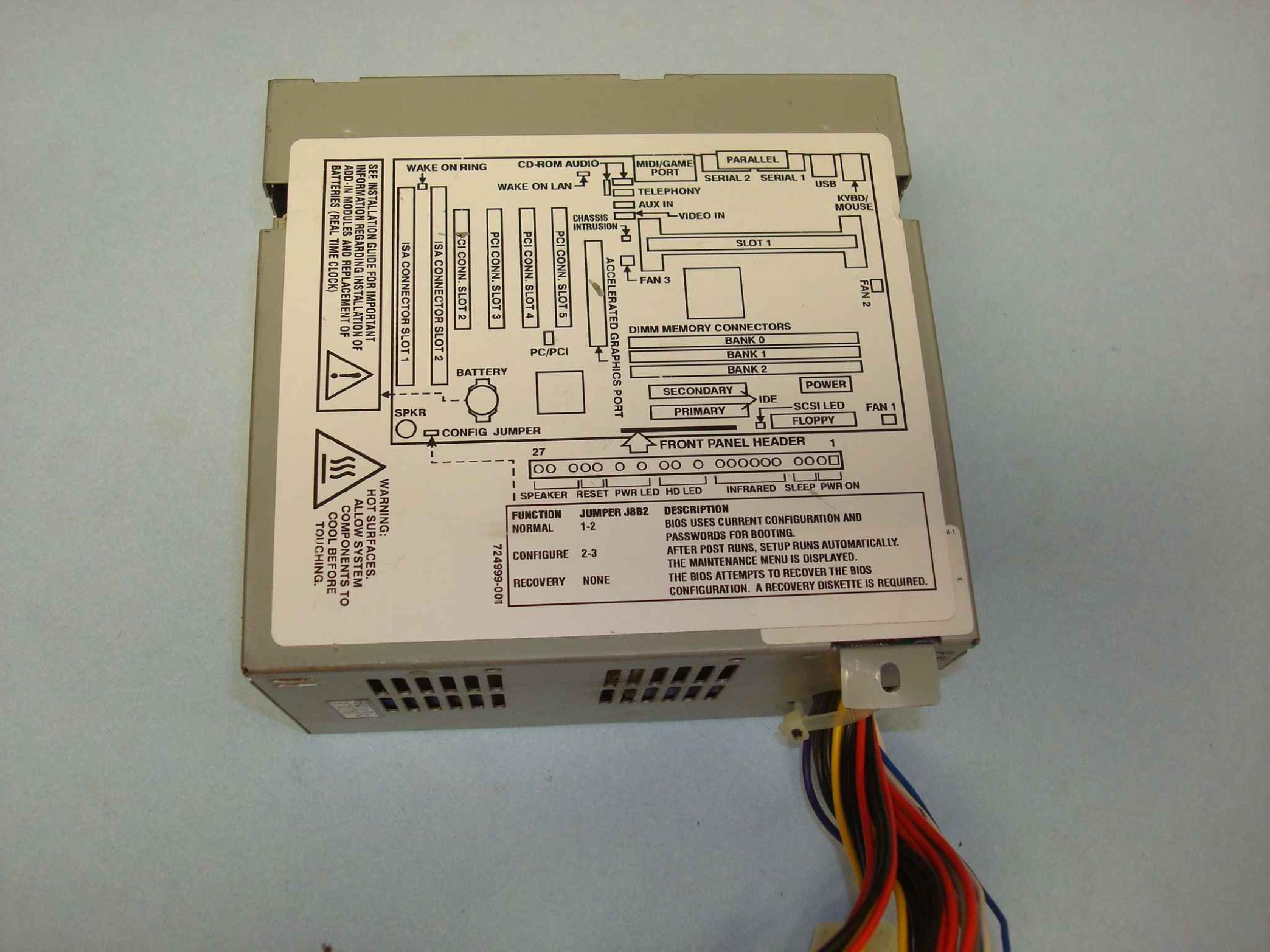 DELTA ELECTRONICS INC DPS-200PB-86 C POWER SUPPLY ATX WITH -5V RAIL FOR ISA
