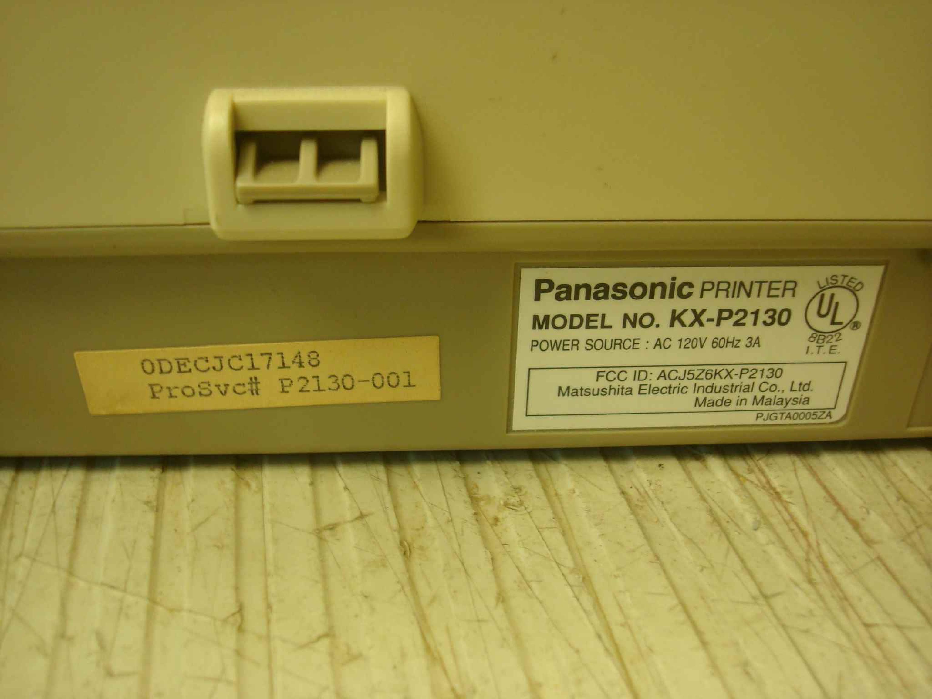 PANASONIC KX-P2130 24PIN DOT MATRIX TRACTOR FED PRINTER GOOD