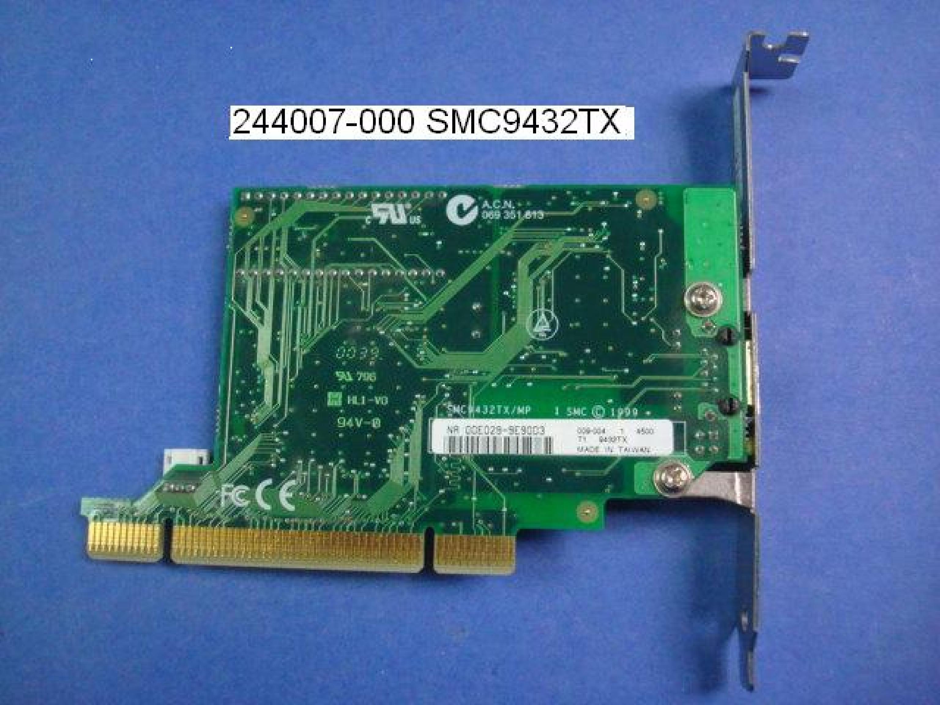 SMC / STANDARD MICROSYSTEMS CORPORATION 244003-117 PCI ETHERNET CARD 10/100 83C171A2QF