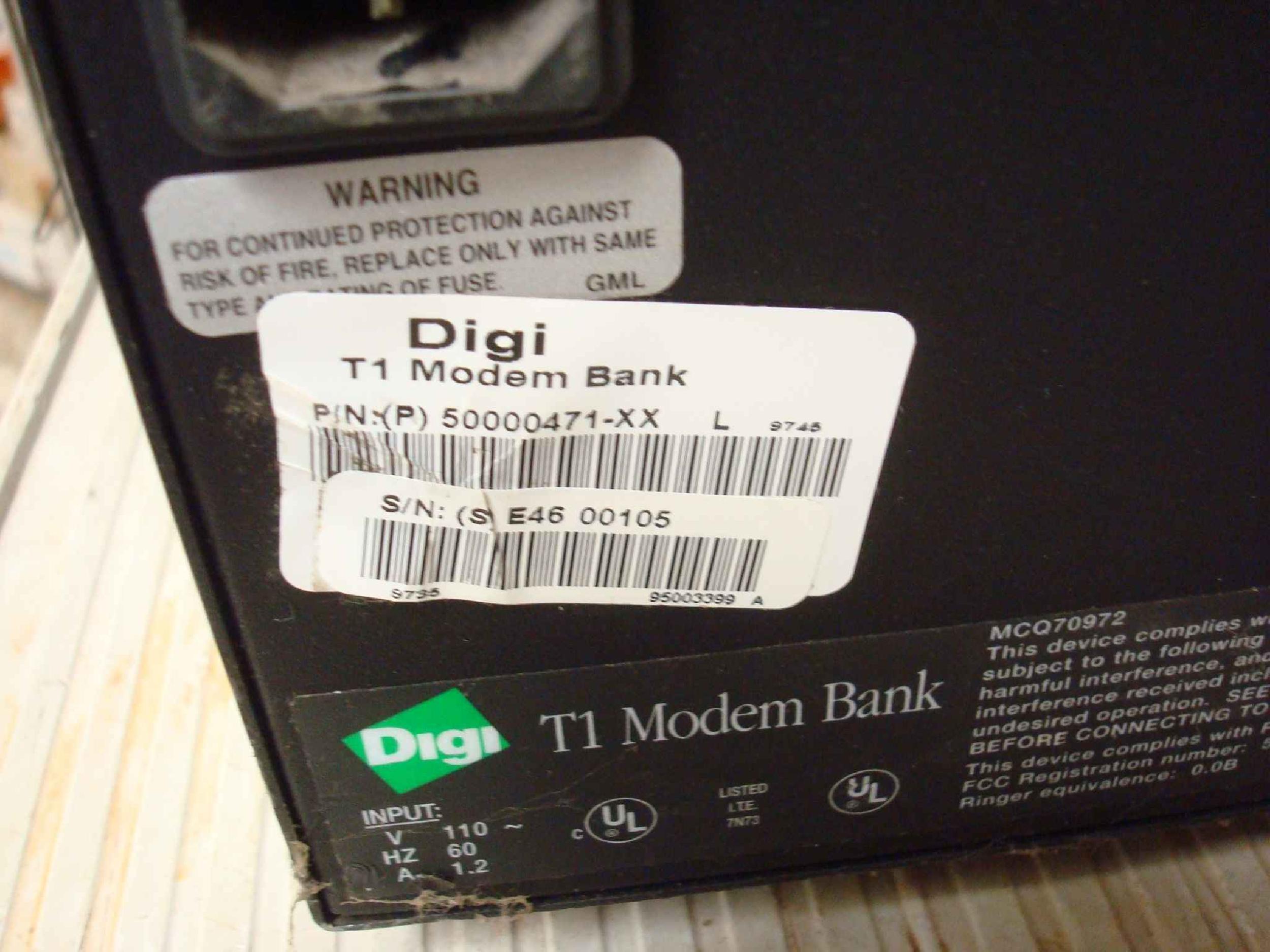 DIGI INTERNATIONAL 50000471 T1 MODEM BANK