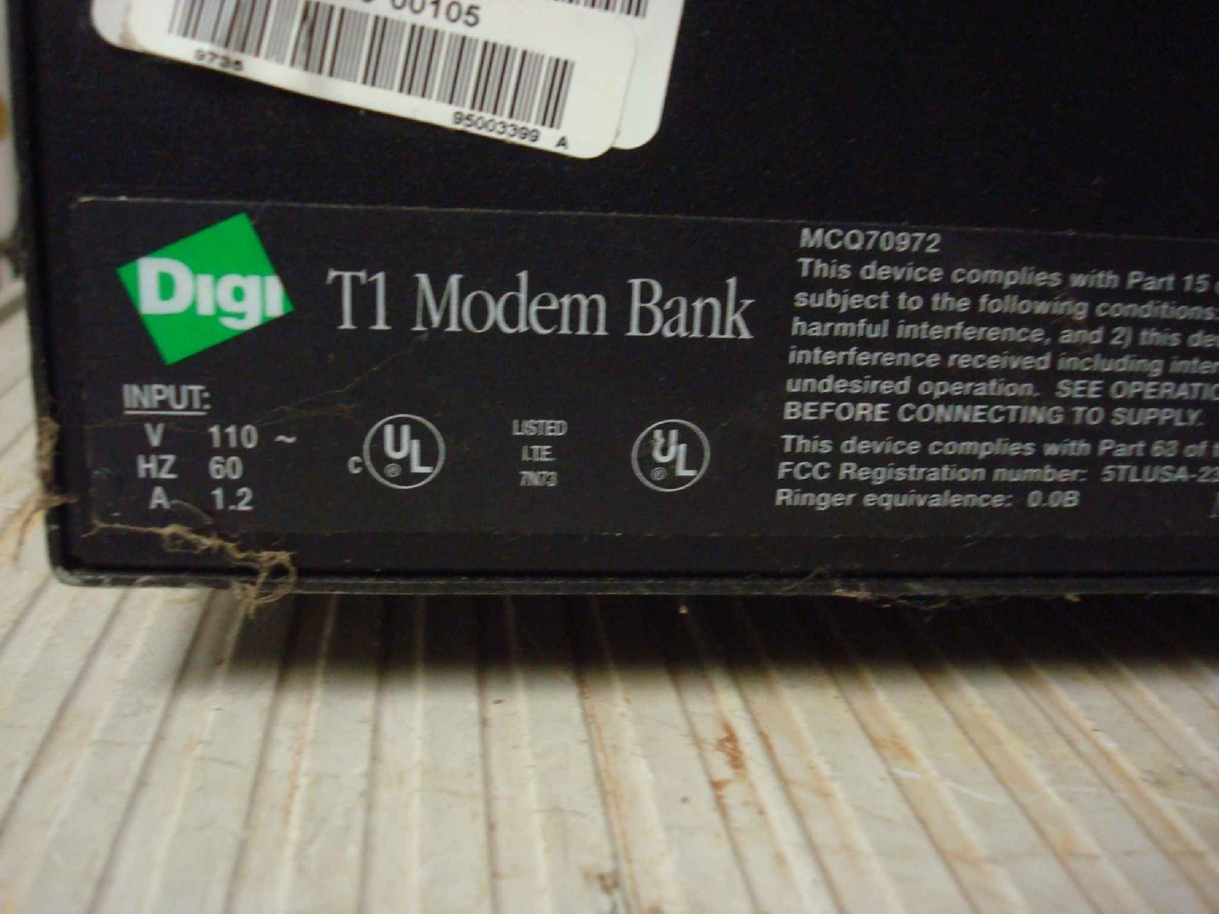 DIGI INTERNATIONAL 50000471 T1 MODEM BANK