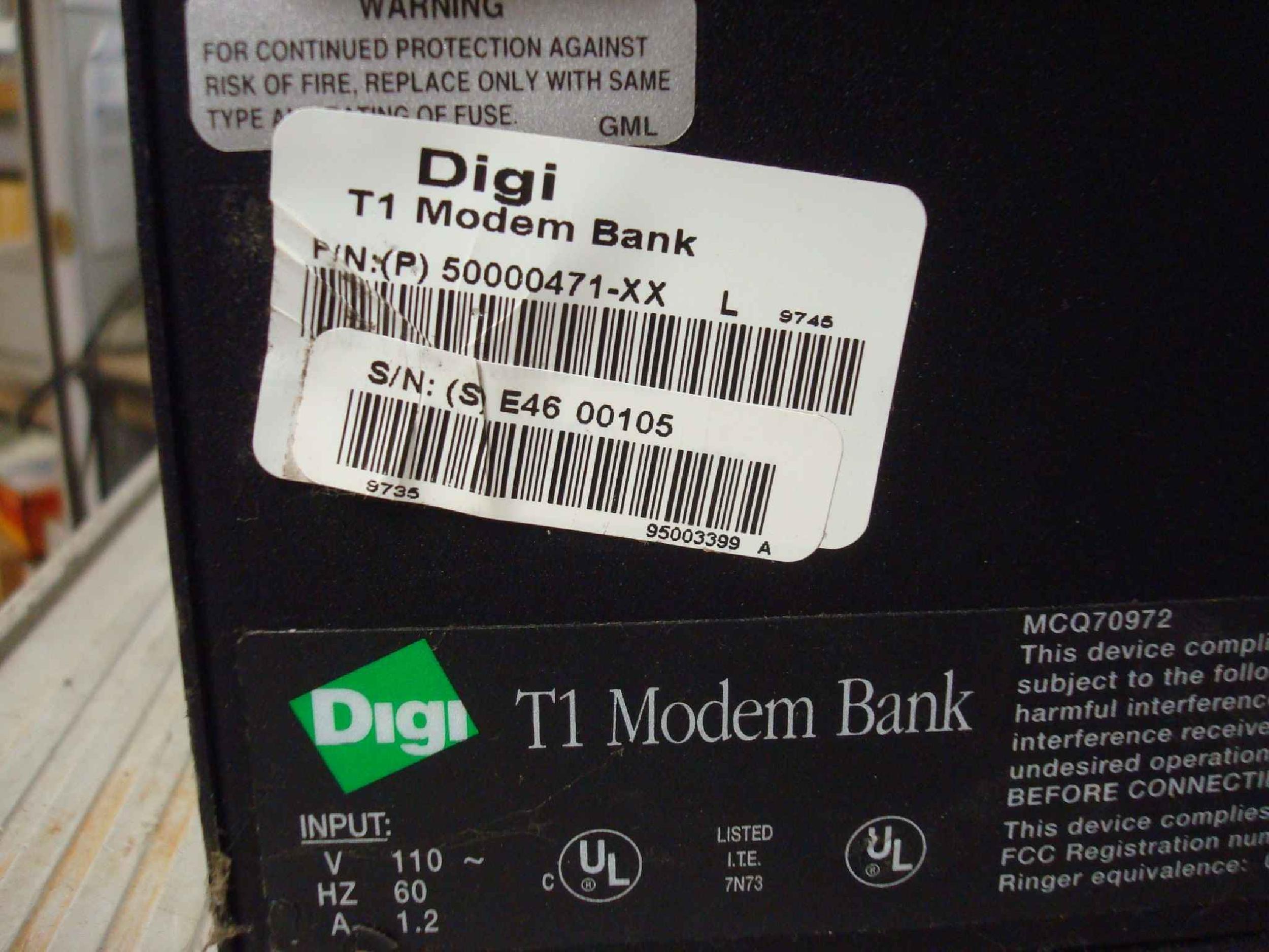 DIGI INTERNATIONAL 50000471 T1 MODEM BANK