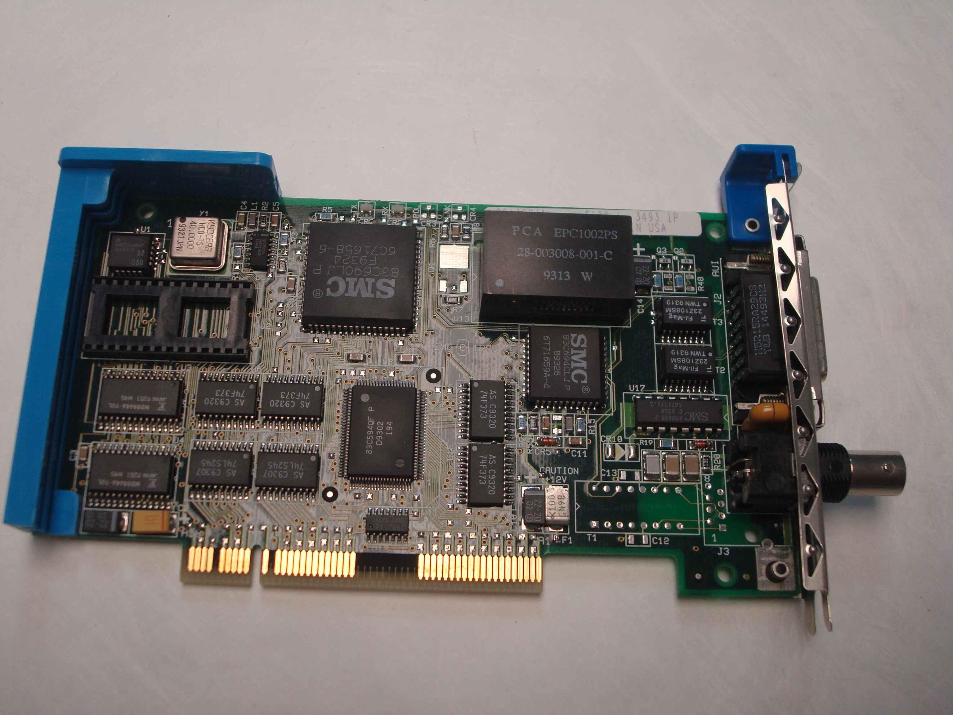 SMC / STANDARD MICROSYSTEMS CORPORATION 61-600403-001 MICROCHANNEL ETHERNET CARD COAX AND AUI