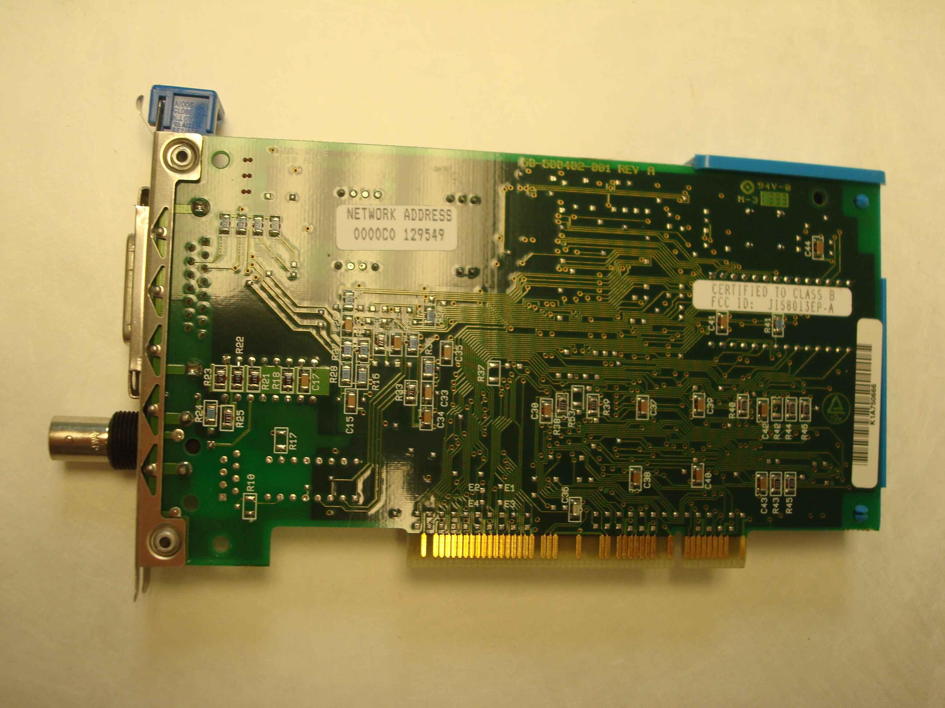 SMC / STANDARD MICROSYSTEMS CORPORATION 61-600403-001 MICROCHANNEL ETHERNET CARD COAX AND AUI