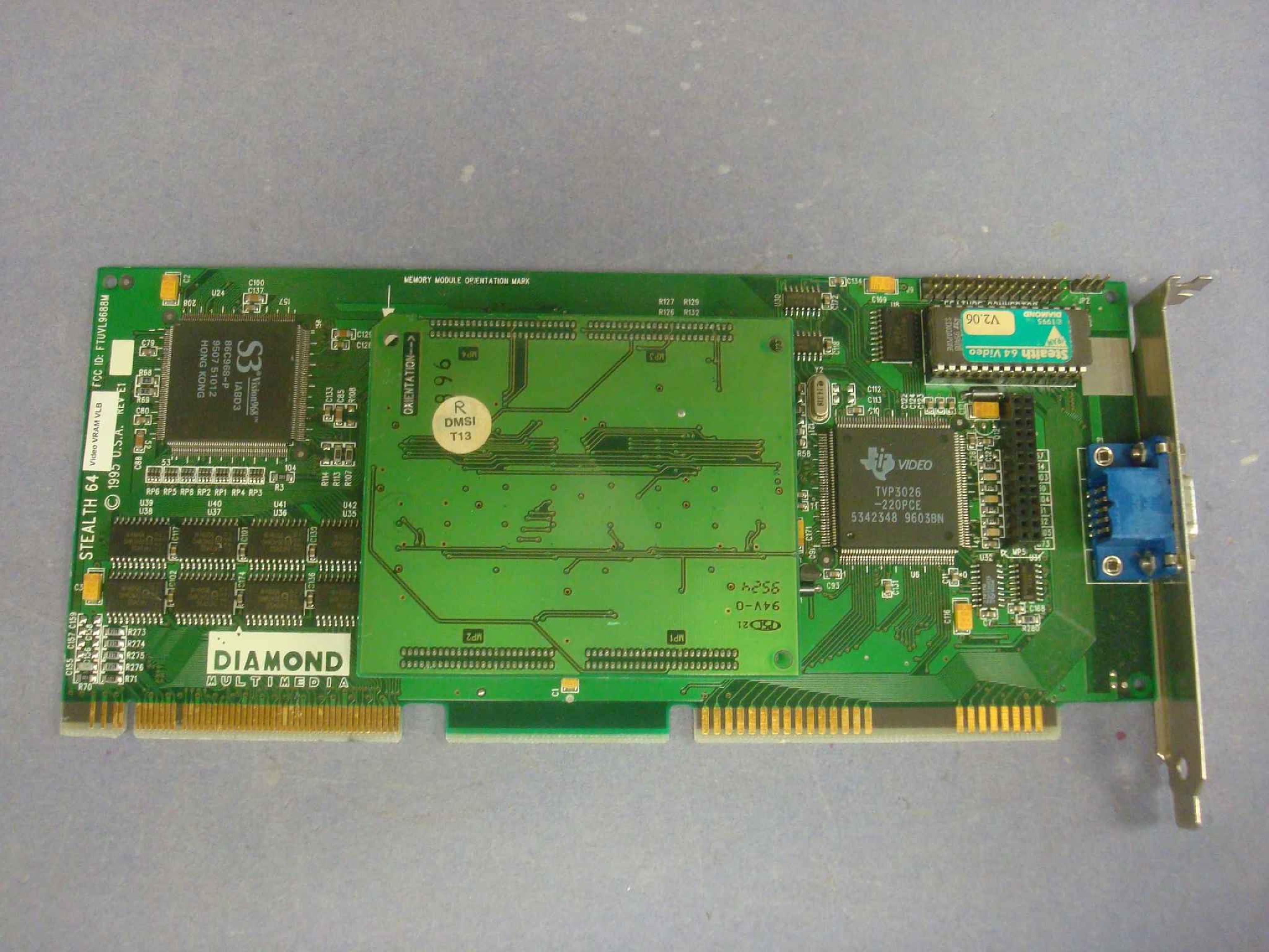 DIAMOND MULTIMEDIA SYSTEMS FTUVL9688M STEALTH 64 VLB VIDEO VRAM