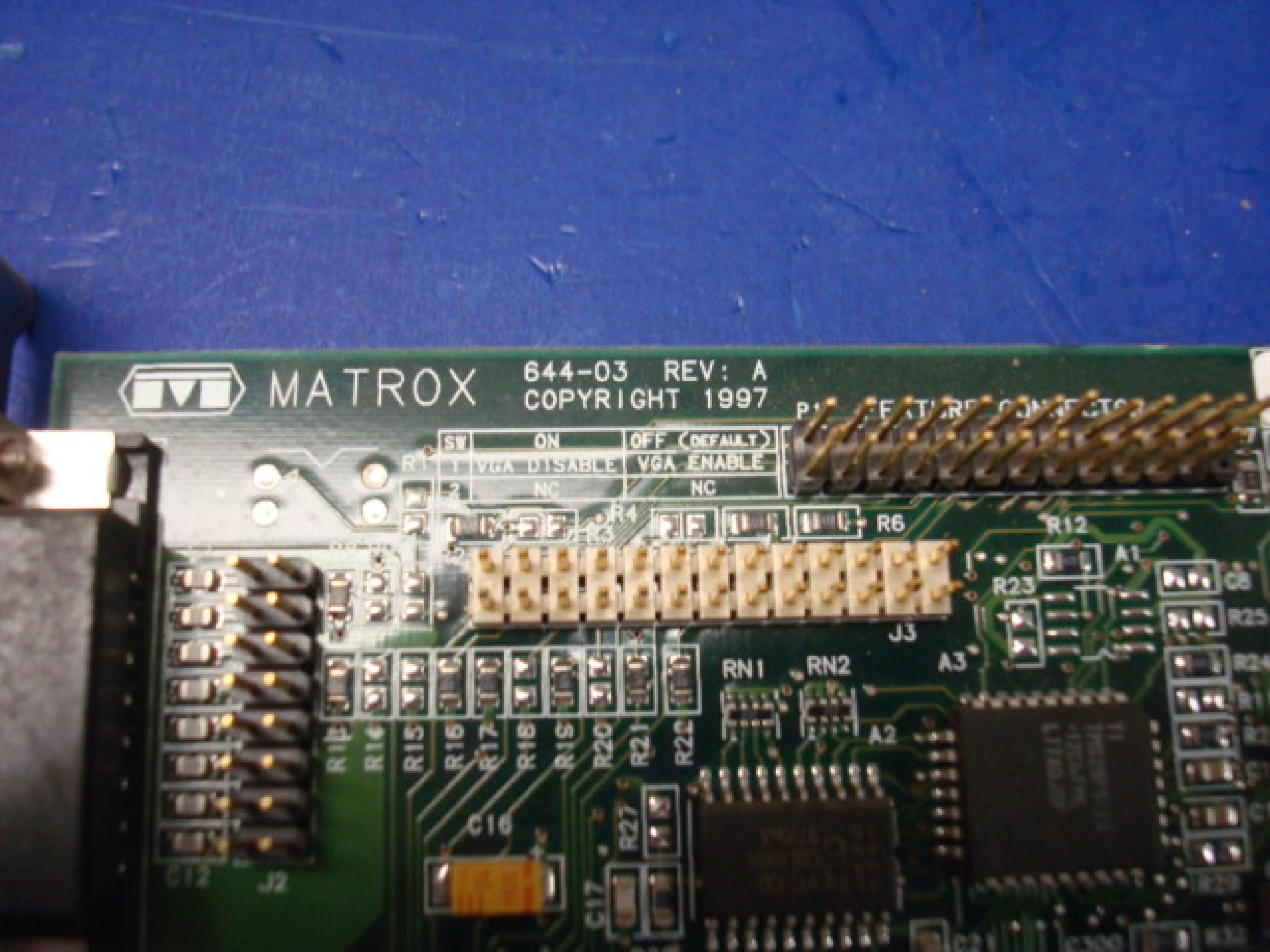 MATROX MY220P/4N VIDEO CARD DUAL HEAD PCI MYSTIQUE 4MB