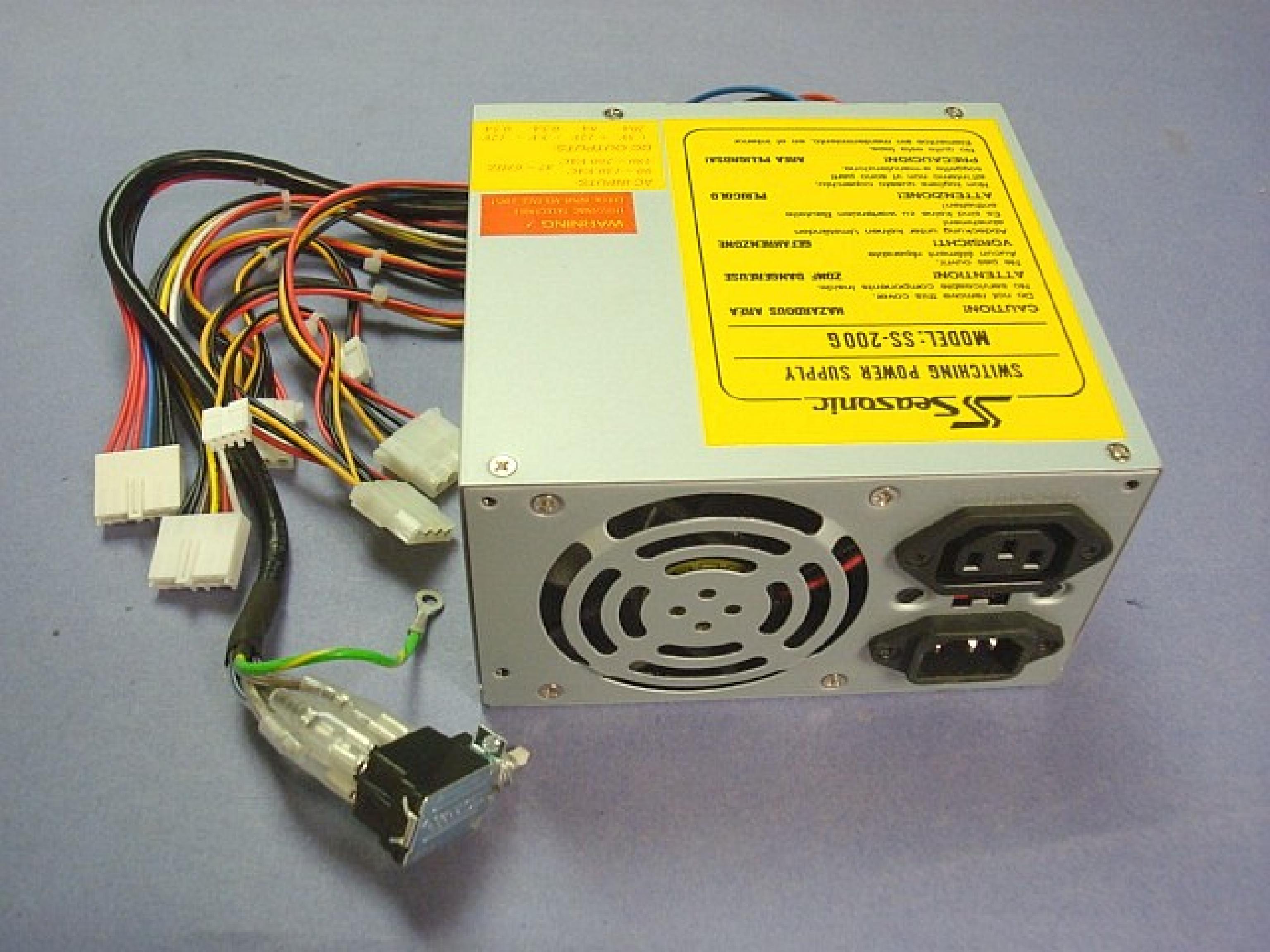 SEASONIC SS-200G AT STYLE POWER SUPPLY WITH REMOTE SWITCH