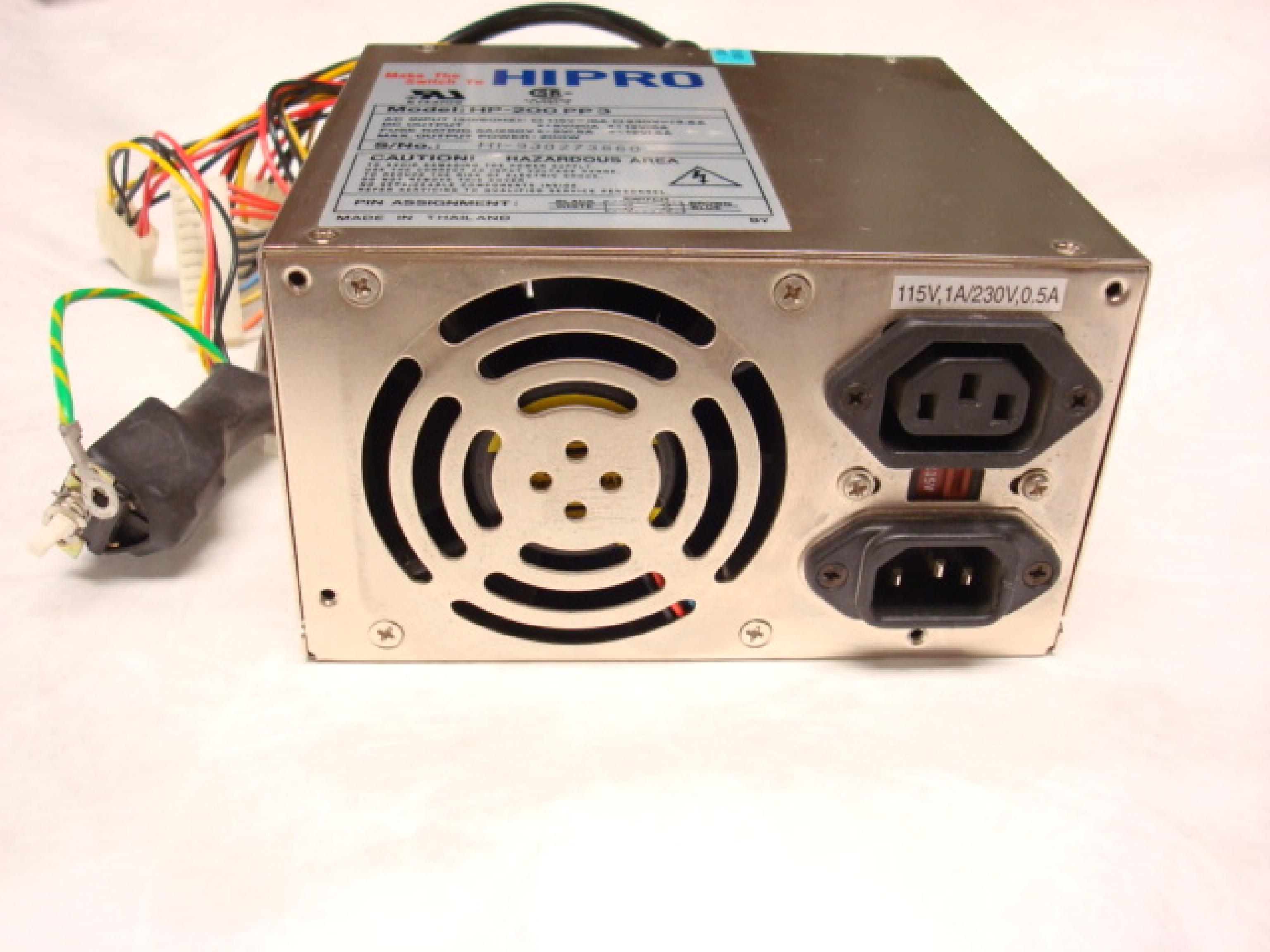 HIPRO HP-200PP3 POWER SUPPLY 200 WATTS WATT AT