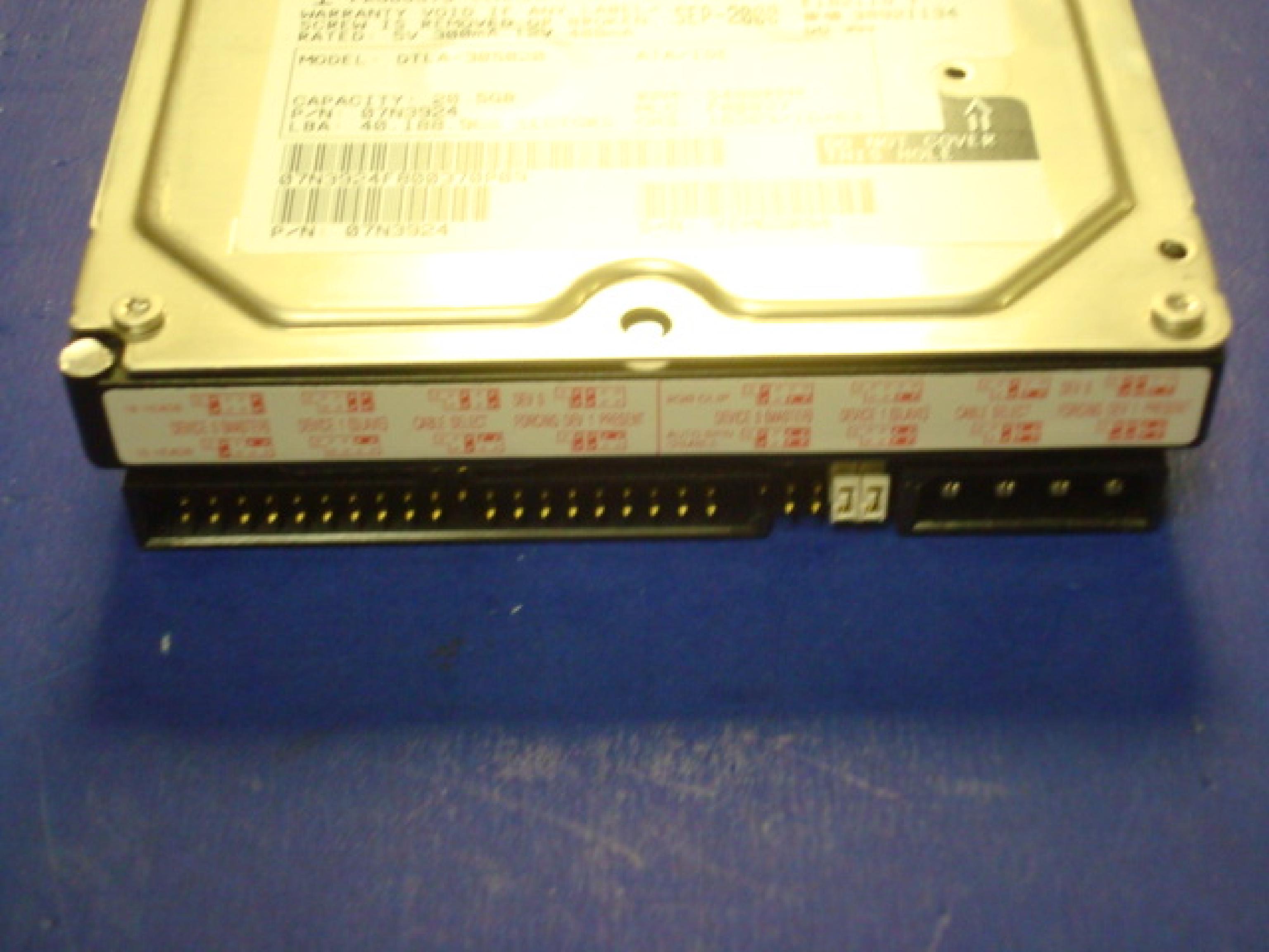 IBM 07N3924 20GB IDE DRIVE DESKSTAR 5400RPM ATA100