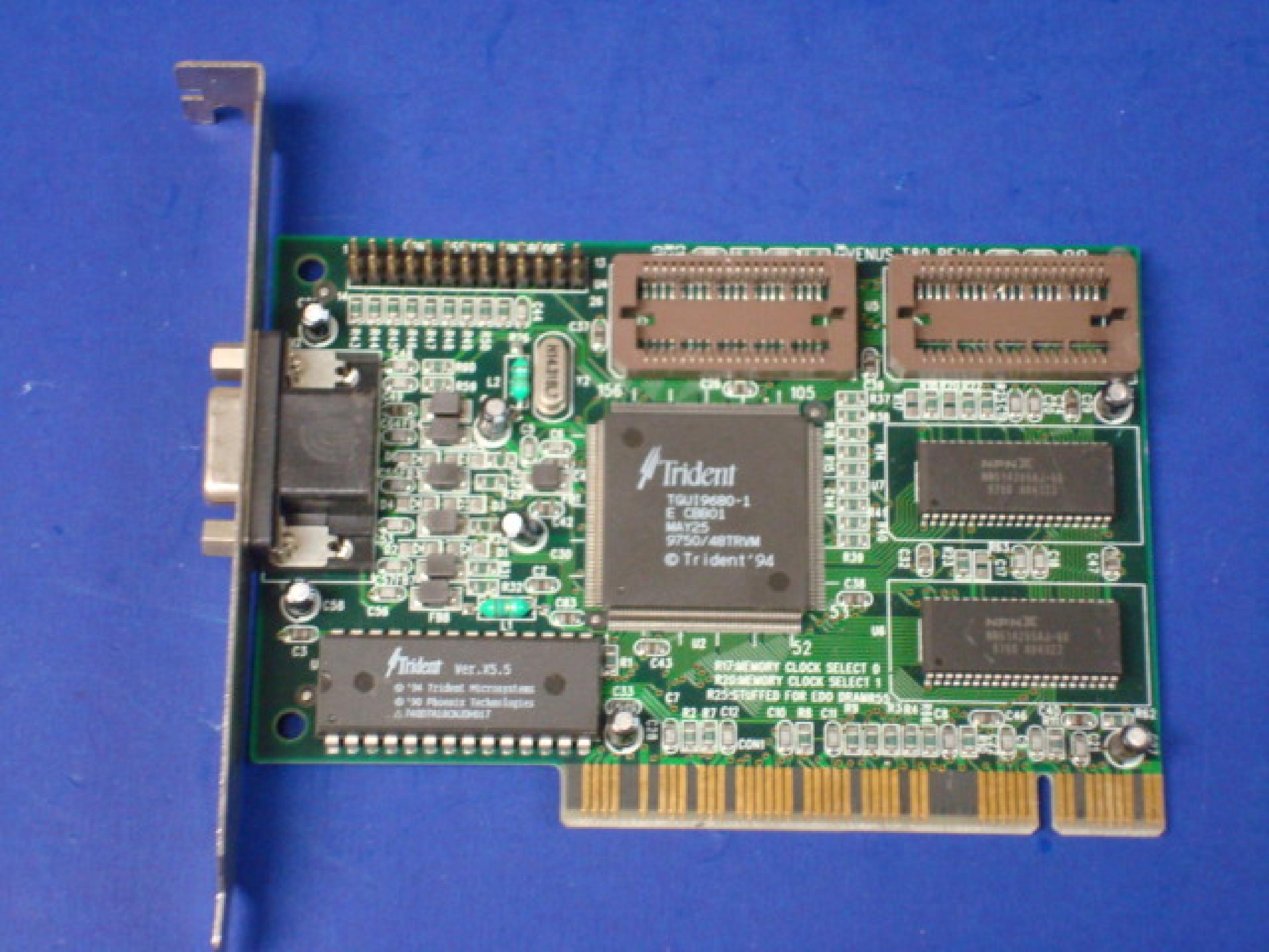 TRIDENT MICROSYSTEMS TGUI9680-1 PCI VIDEO CARD TGUI9680-1 VENUS T9680 CHIP