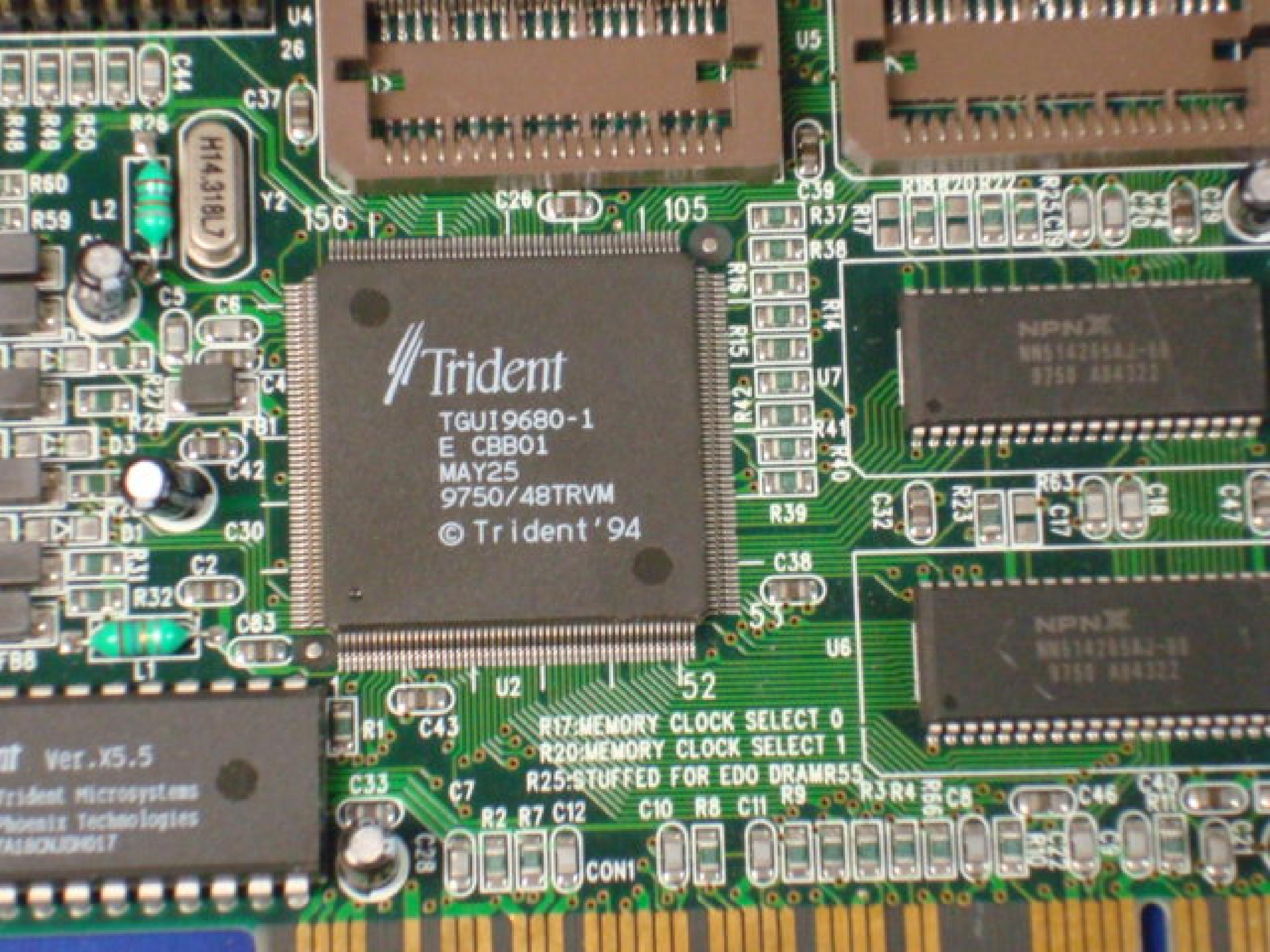 TRIDENT MICROSYSTEMS TGUI9680-1 PCI VIDEO CARD TGUI9680-1 VENUS T9680 CHIP