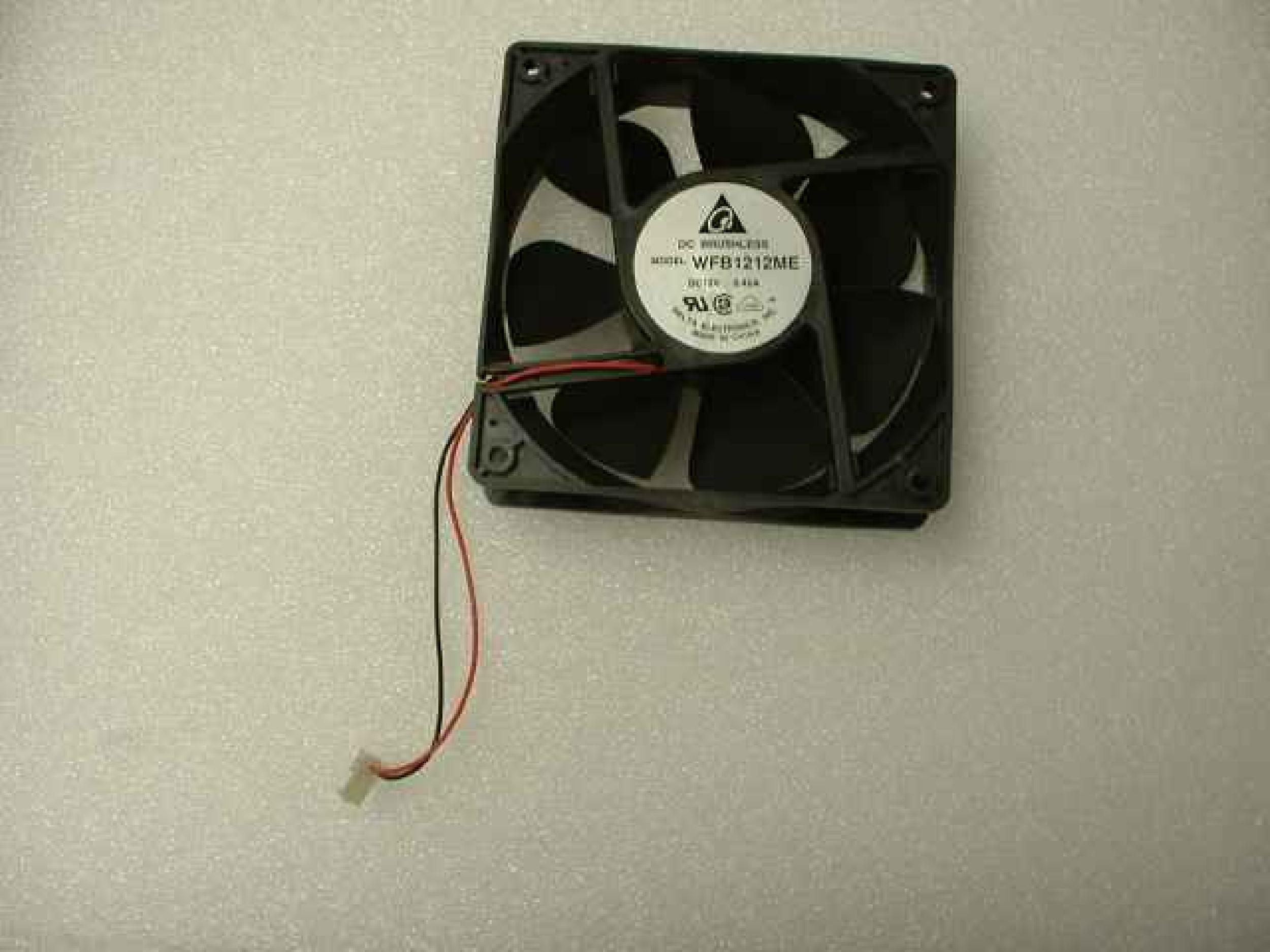 DELTA ELECTRONICS WFB1212ME FAN 4 3/4 INCH BY 1.5 INCH 12 V DC, 120MM BY 38MM, 2 WIRE 5 INCH CABLE WITH CONNECTOR