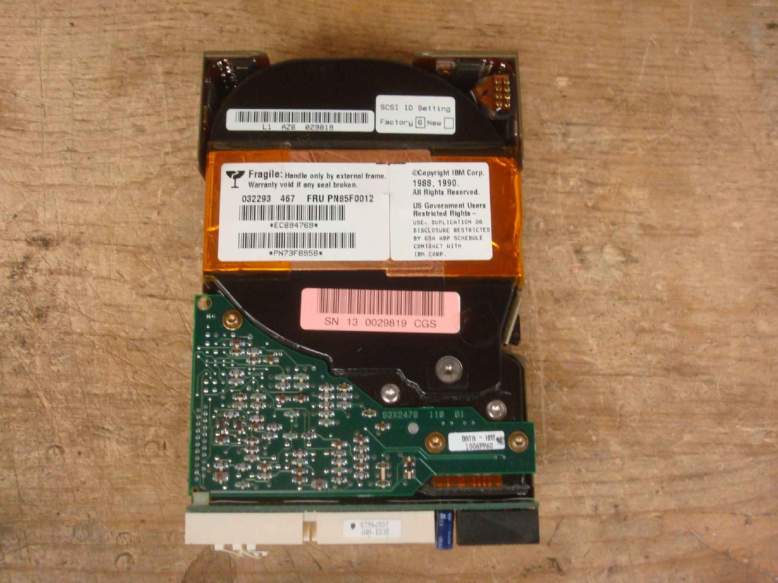 IBM 73F9122 400MB NARROW SCSI 3.5 MICROCHANNEL PS/2 MICROCODE