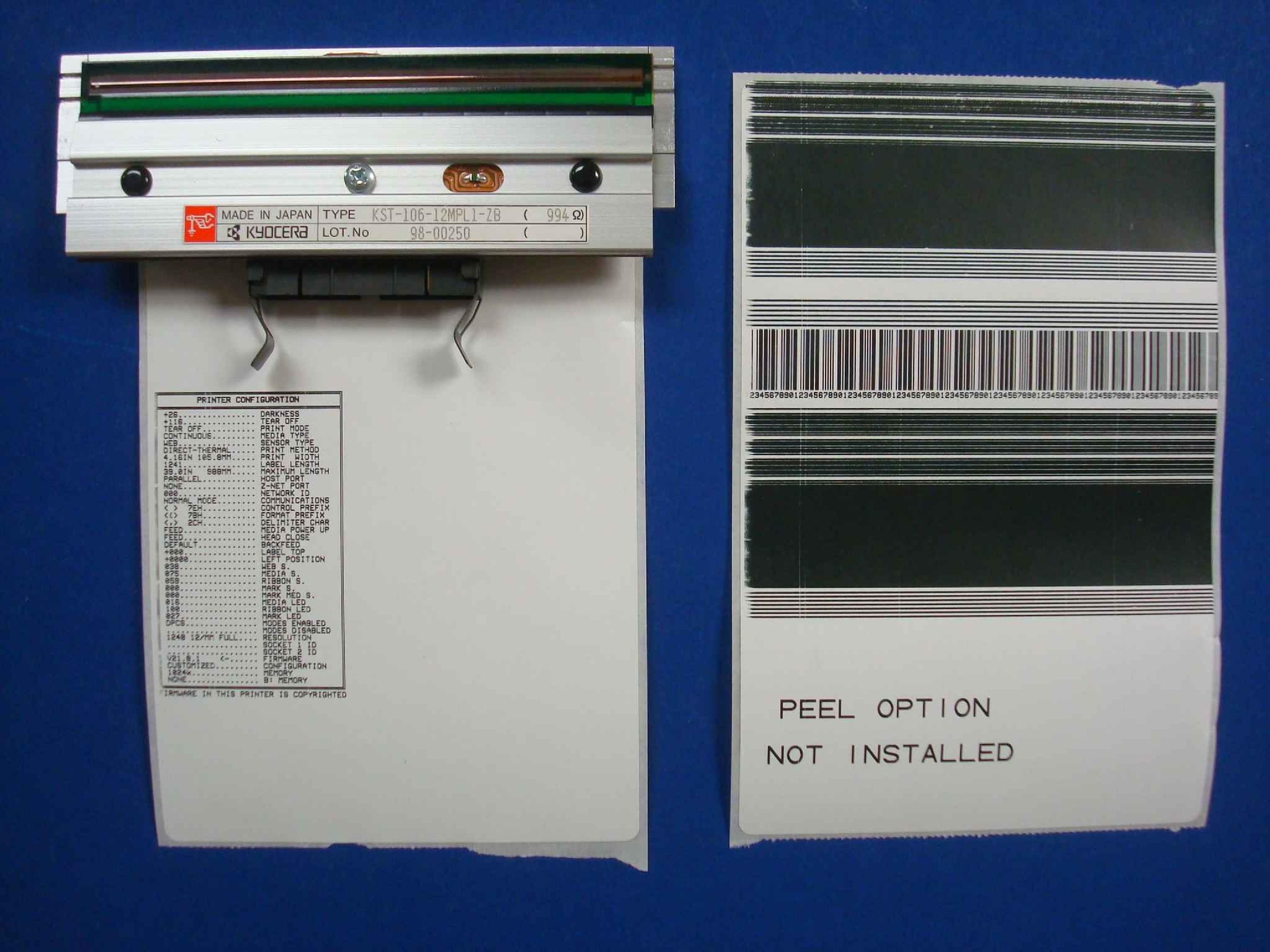 KYOCERA KST-106-12MPL1-ZB THERMAL PRINTHEAD FOR A ZEBRA 105SE