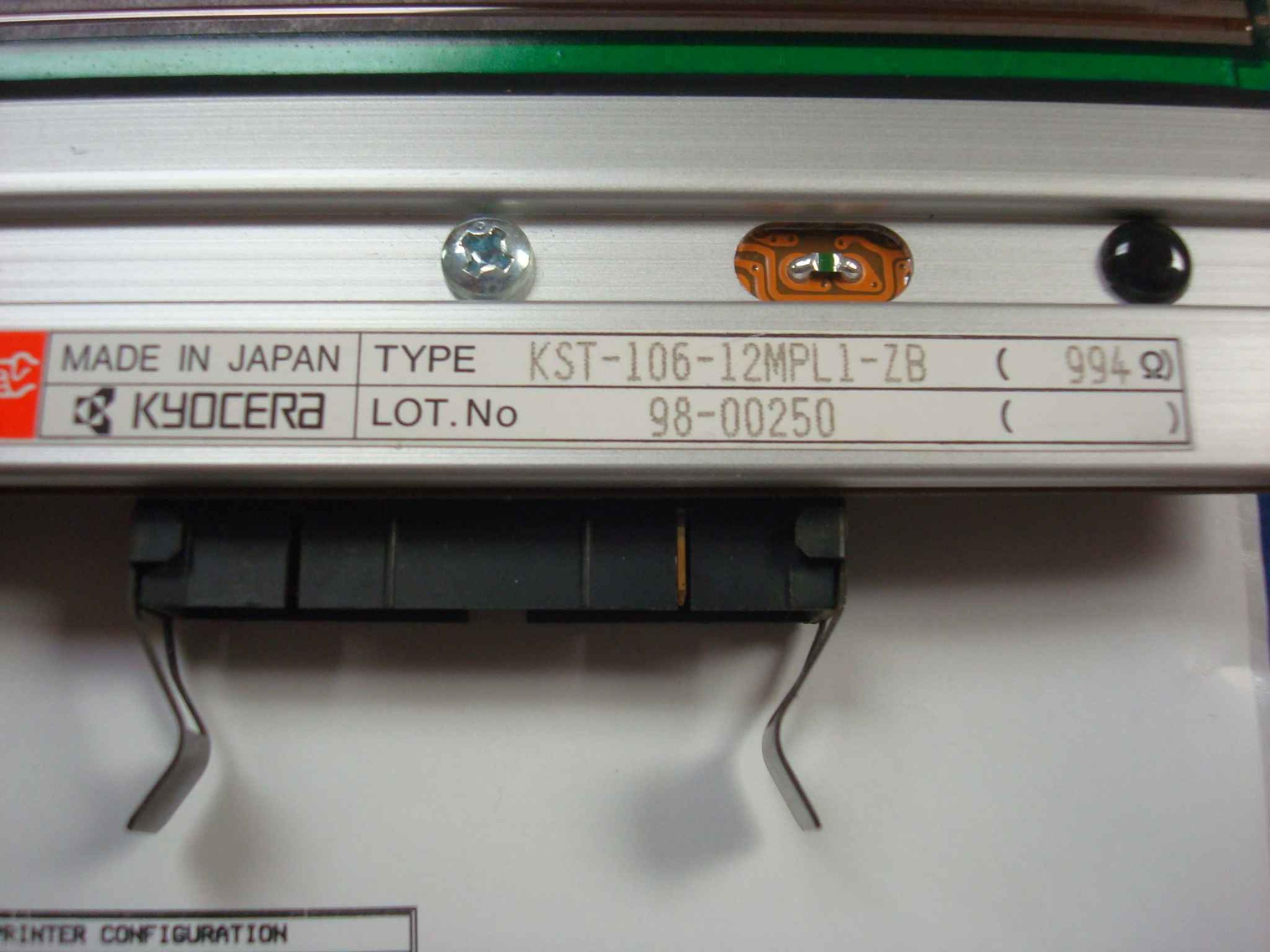 KYOCERA KST-106-12MPL1-ZB THERMAL PRINTHEAD FOR A ZEBRA 105SE