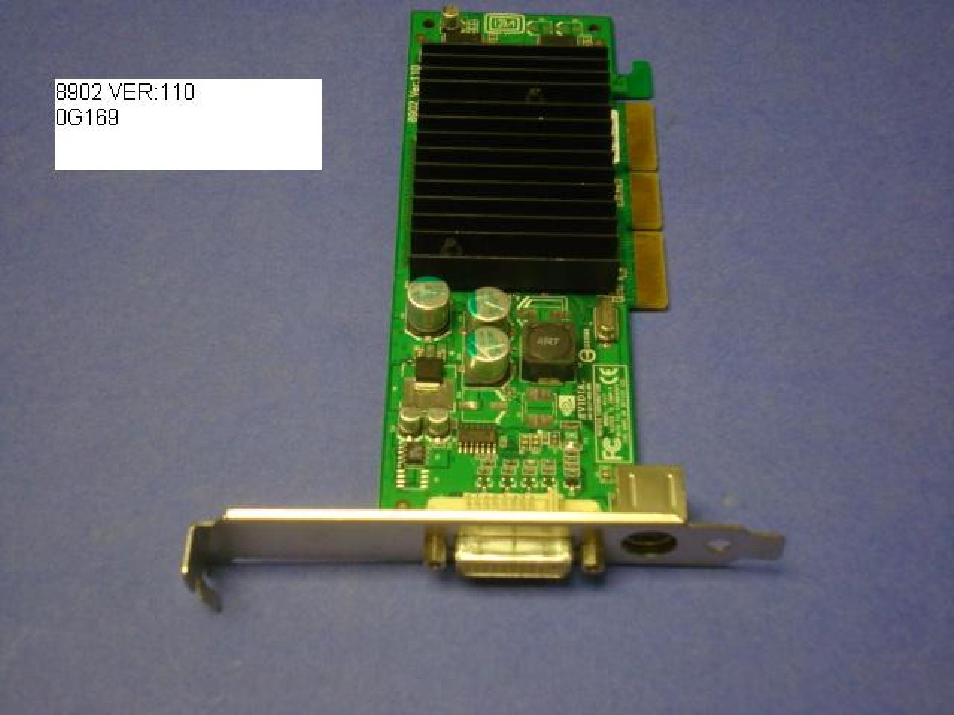 NVIDIA / GATEWAY 2000 N11071 128MB AGP VIDEO CARD DVI 64MB WITH S-VIDEO AND PORTS DMS59 FULL PLATE 32MB QUADRO2MXR G14623.01 QUADRO 2 MXR VGA CONNECTOR GFORCE2MX 200