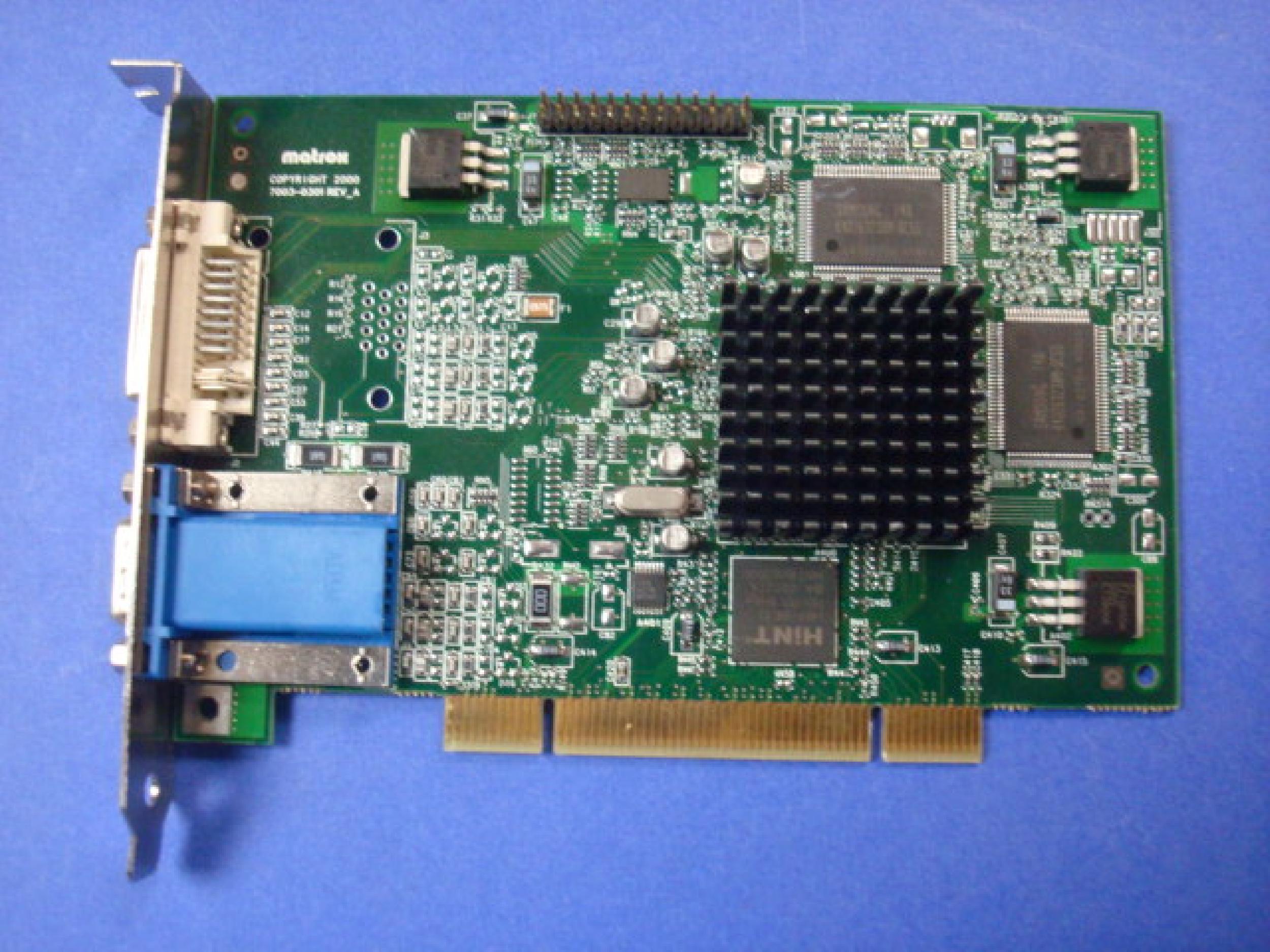MATROX G45FMDVP32DB 32MB PCI VIDEO CARD WITH VGA AND DVI OUTPUTS