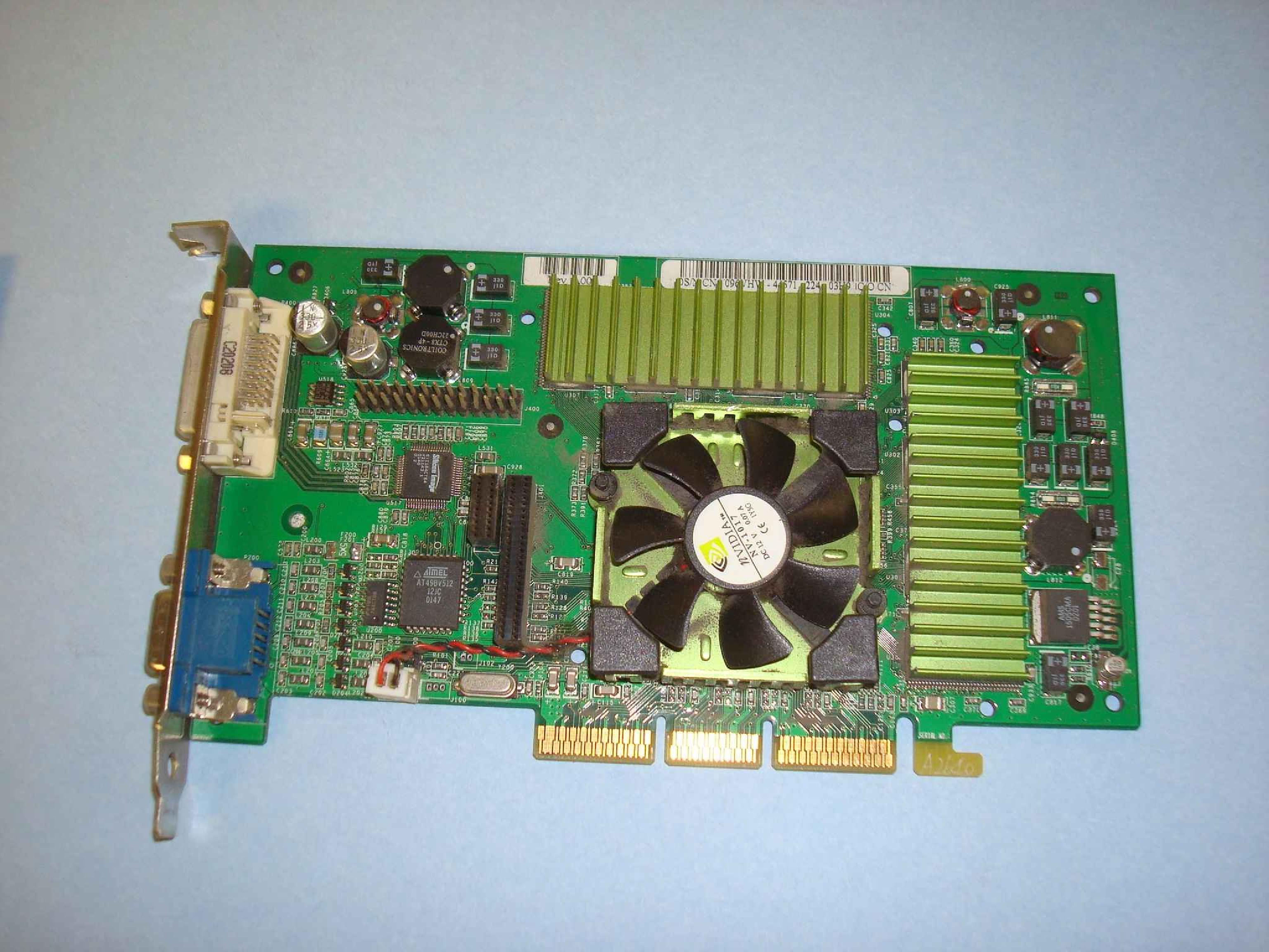 NVIDIA 096VHW-44571 128MB AGP VIDEO CARD WITH VGA AND DVI OUTPUTS