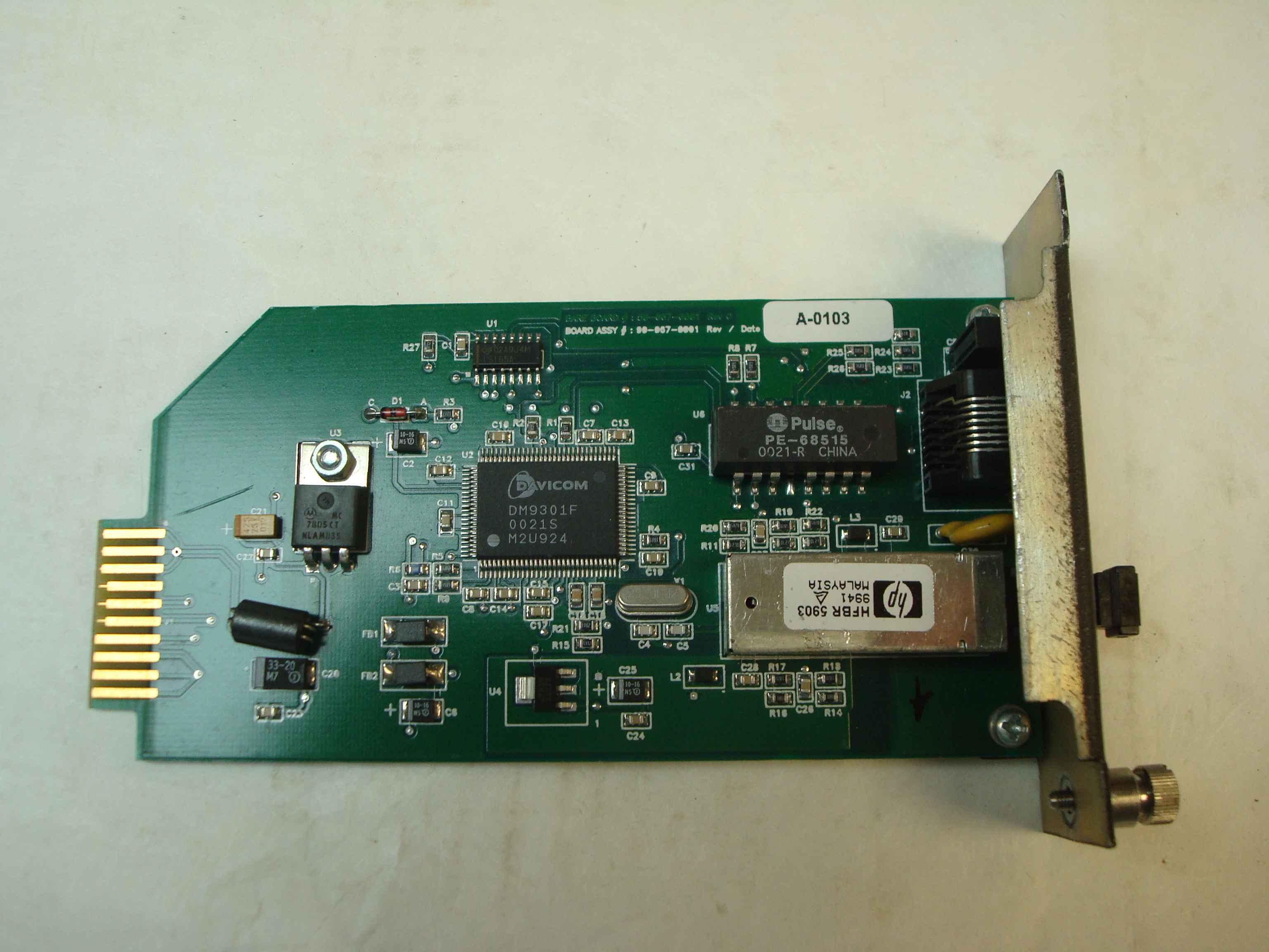 DAVICOM 90-067-0001 100BASE-TX/FX ETHERNET CARD