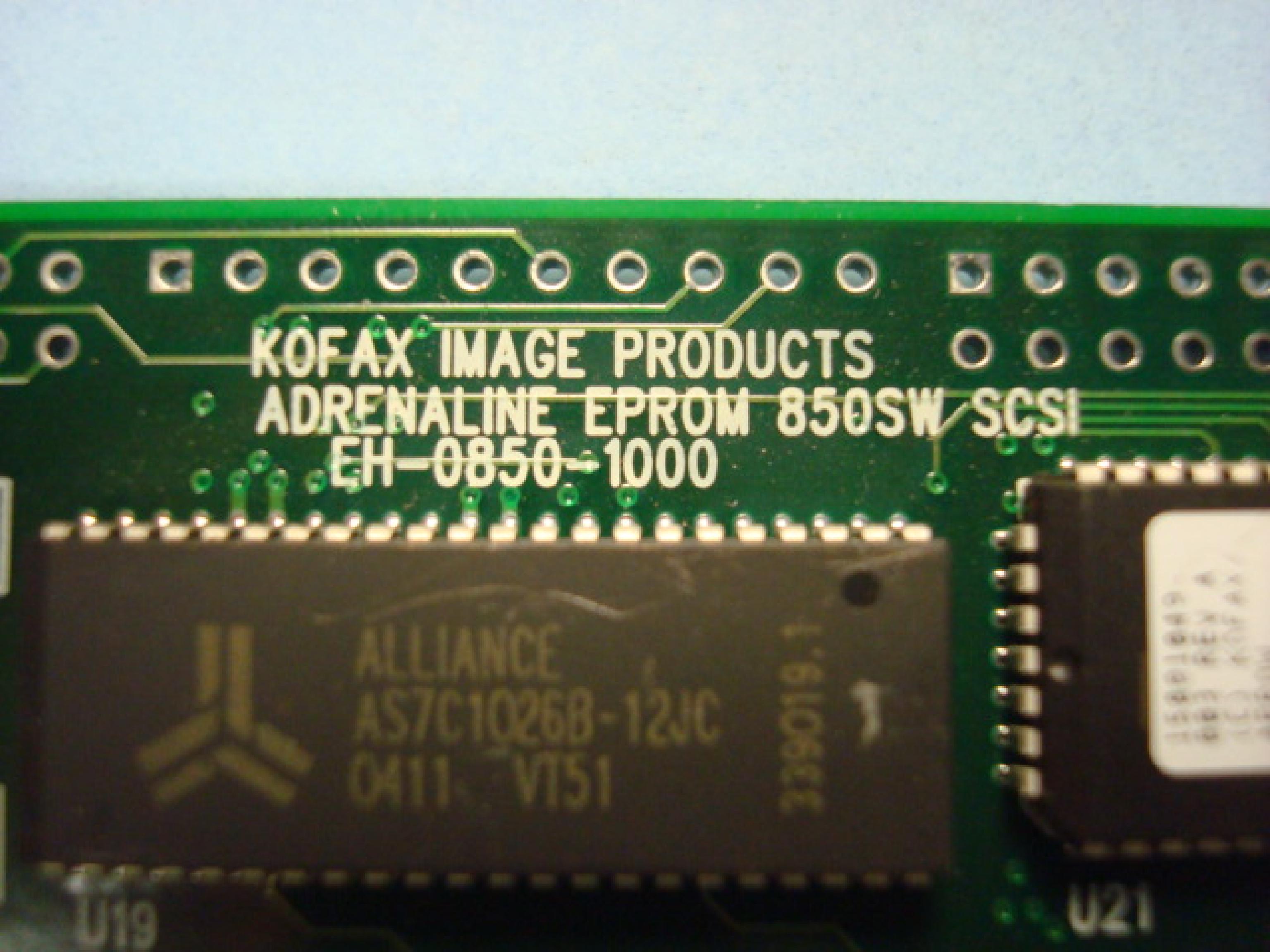 KOFAX IMAGE PRODUCTS EH-0850-1000 ADRENALINE EPROM 850SW SCSI