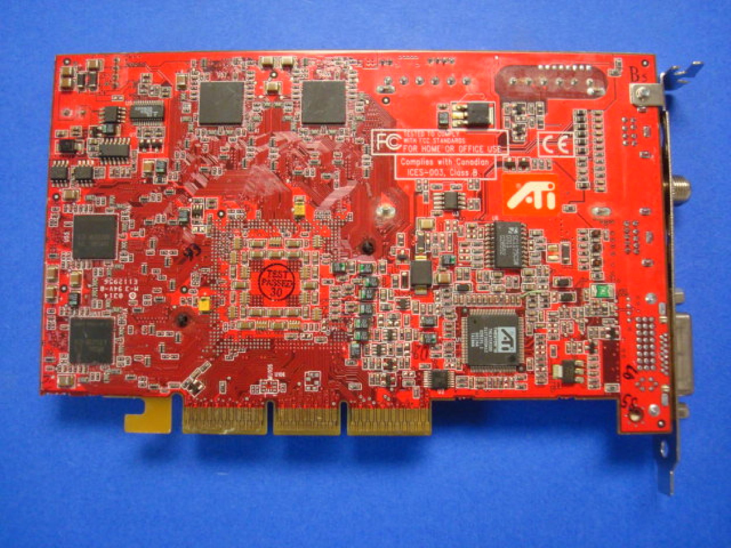 ATI 1029571010 AIW RADEON 9800 PRO 128MB AGP VIDEO CARD WITH DVI VIDEO-IN VIDEO-OUT AND CAT-TV PORTS