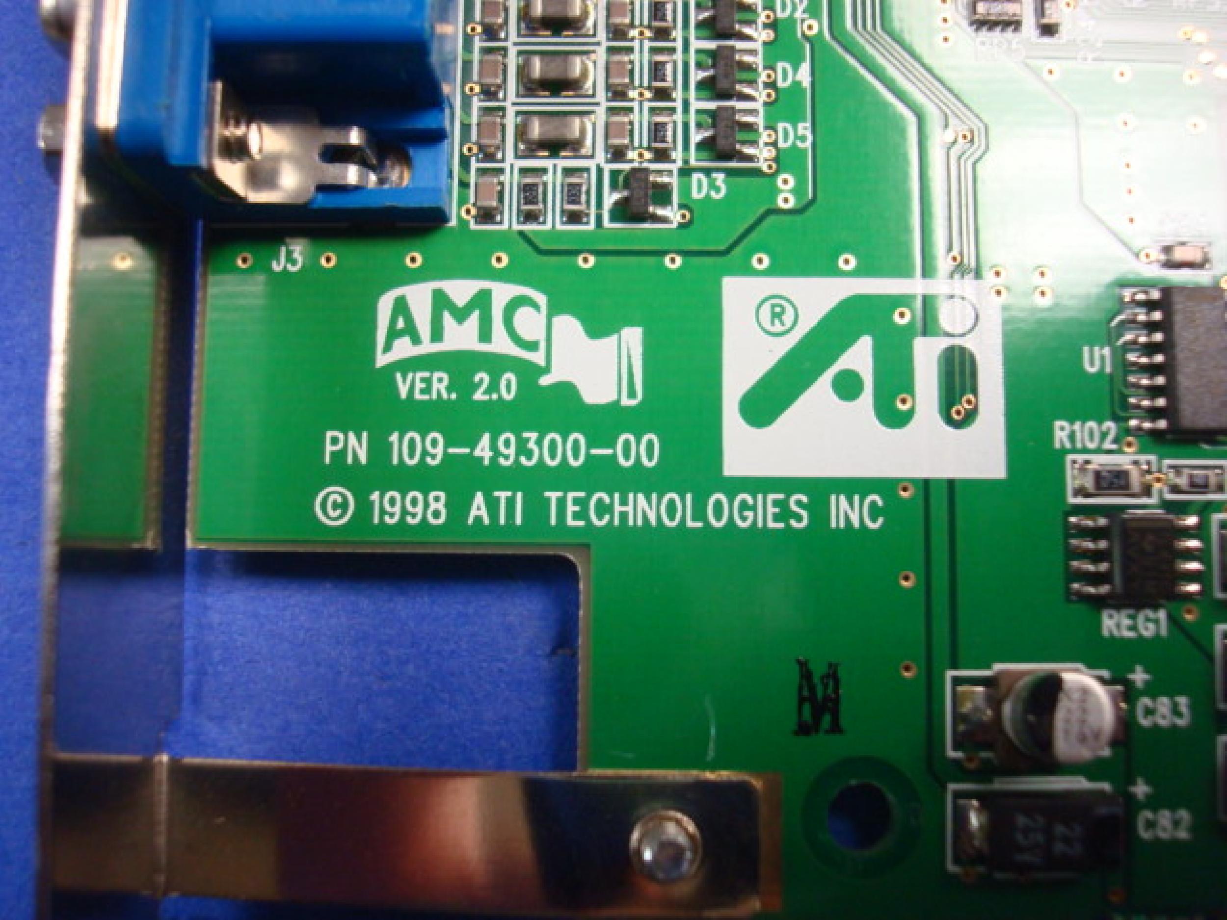 ATI 109-49300-00 RAGE IIC 4MB AGP VIDEO CARD WITH VGA PORT 128