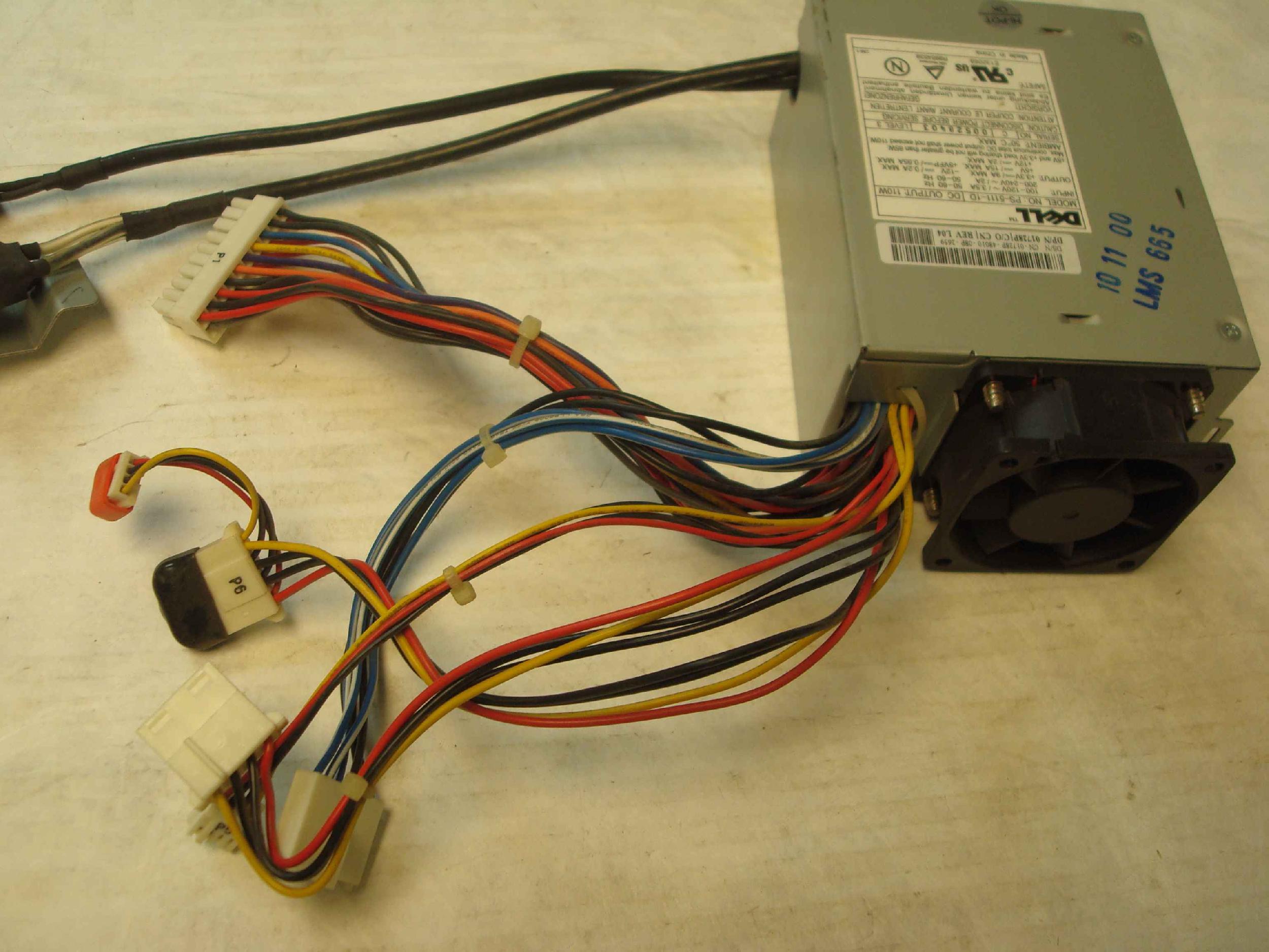 DELL 1728P 85 WATT POWER SUPPLY 110W ATX WITH REMOTE POWER/SWITCH