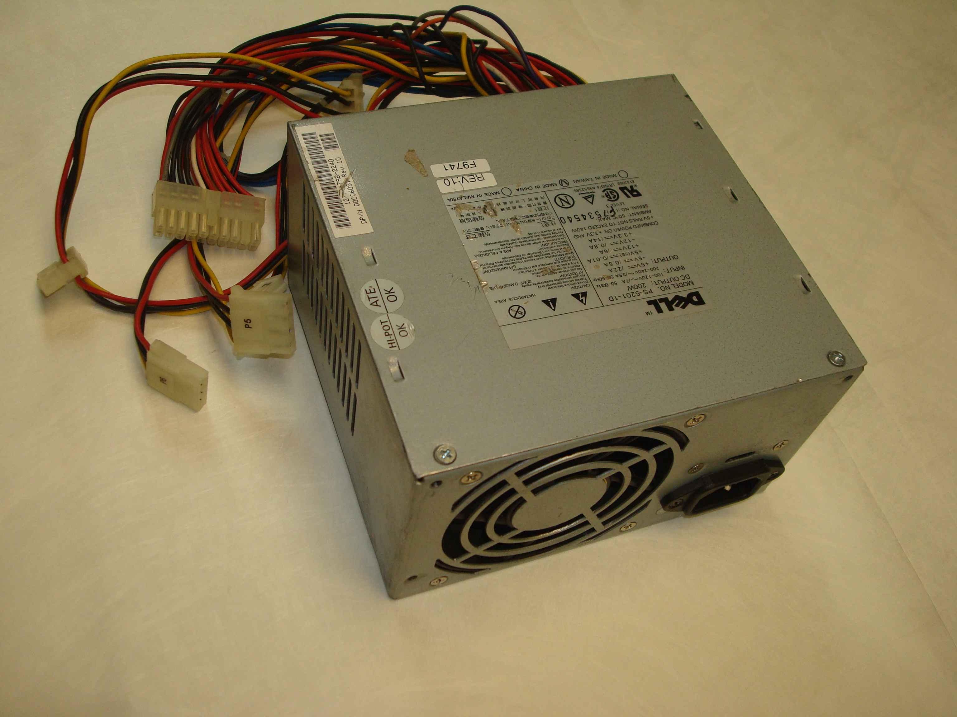 LITEON / DELL PS-5201-1D 200 WATT ATX POWER SUPPLY 200W 20 PIN