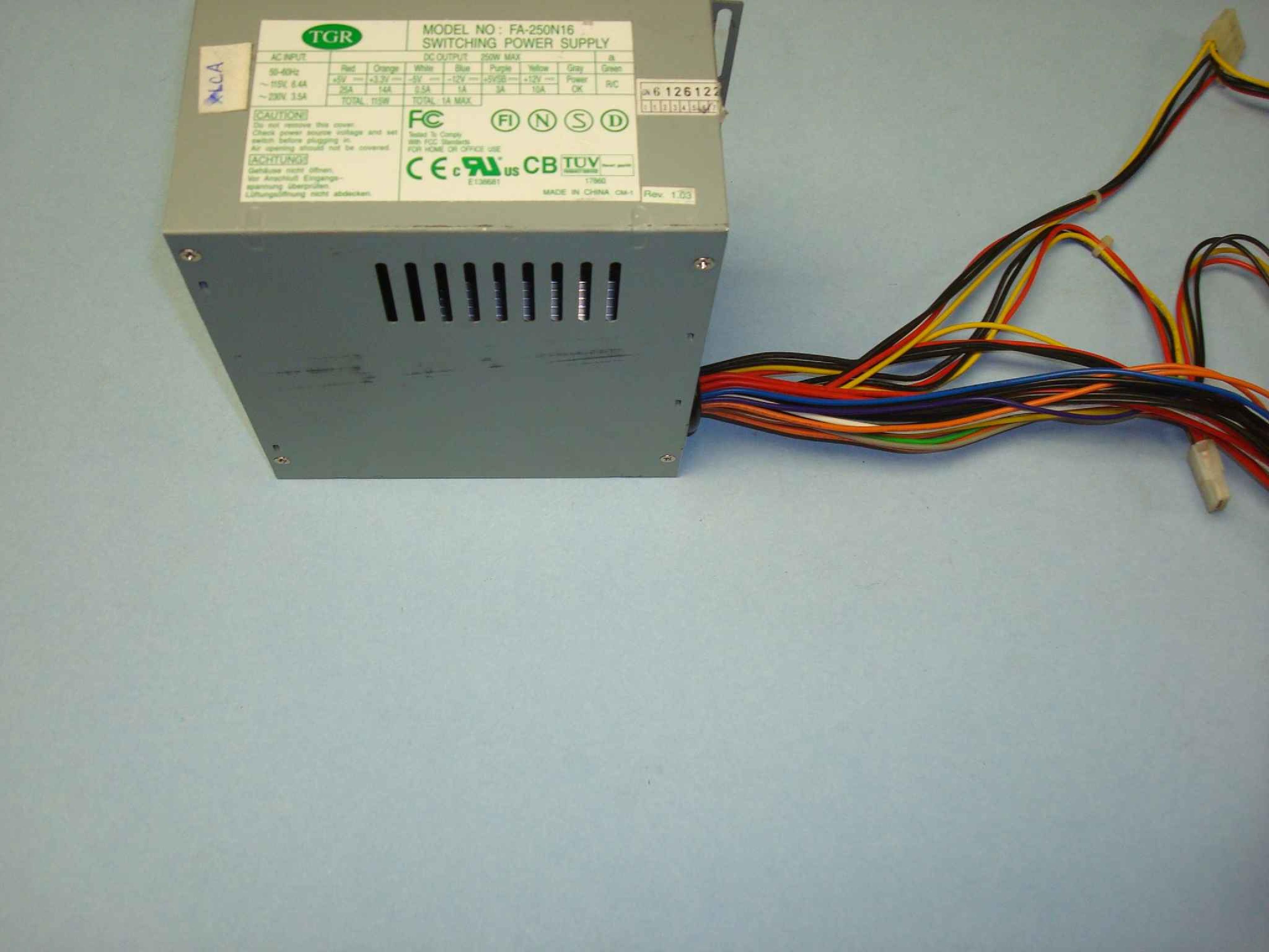 TGR FA-250NI6 POWER SUPPLY ATX 250 WATT