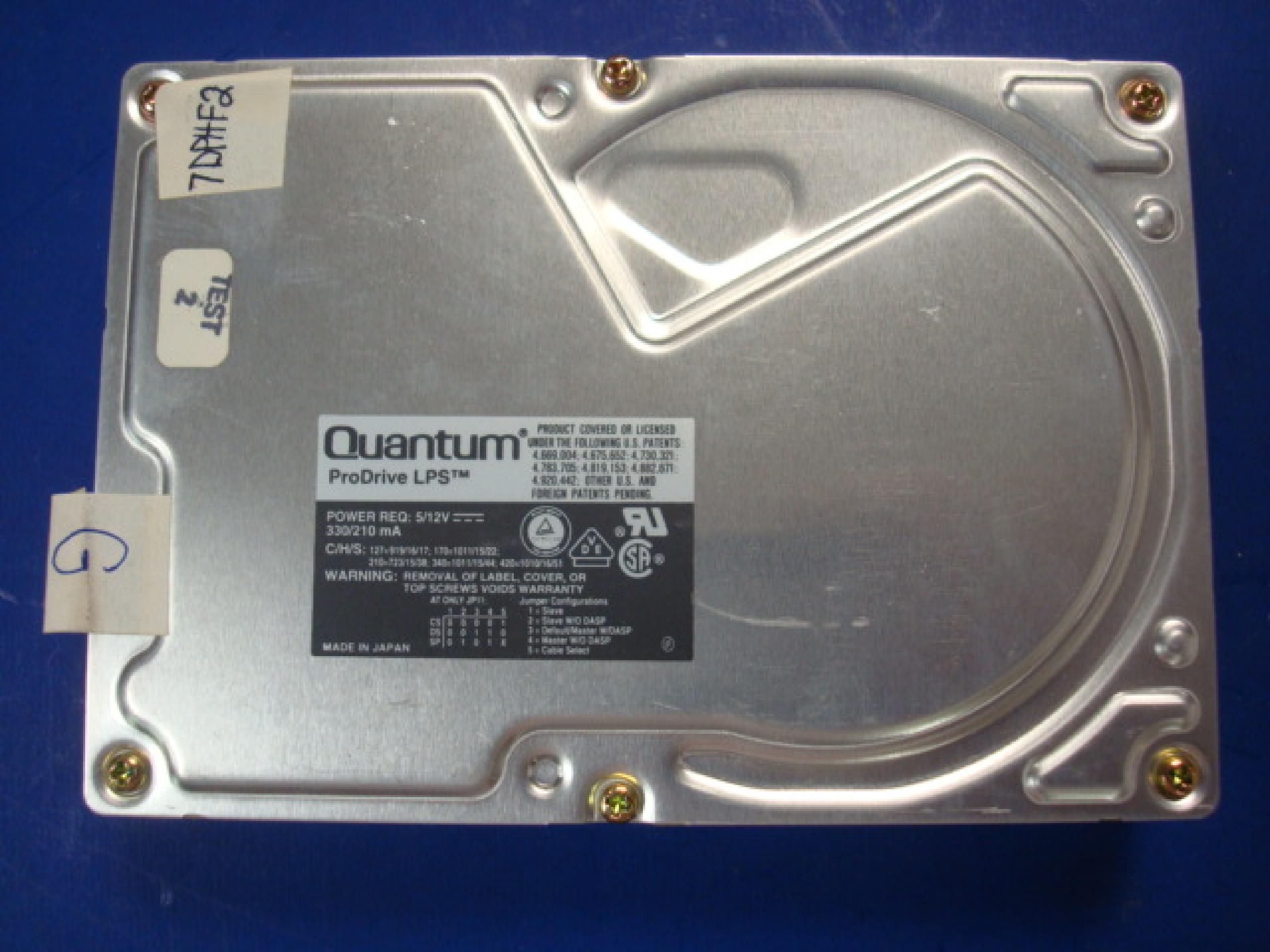 QUANTUM RR17A011 PRO DRIVE LPS 170AT IDE HARD DRIVE 3.5 INCH 120MB