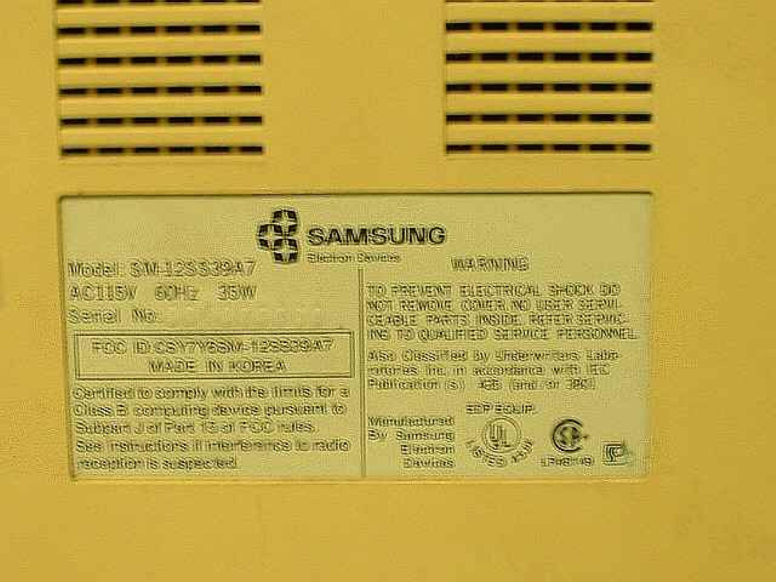 SAMSUNG SM-12SS39A7 MONITOR
